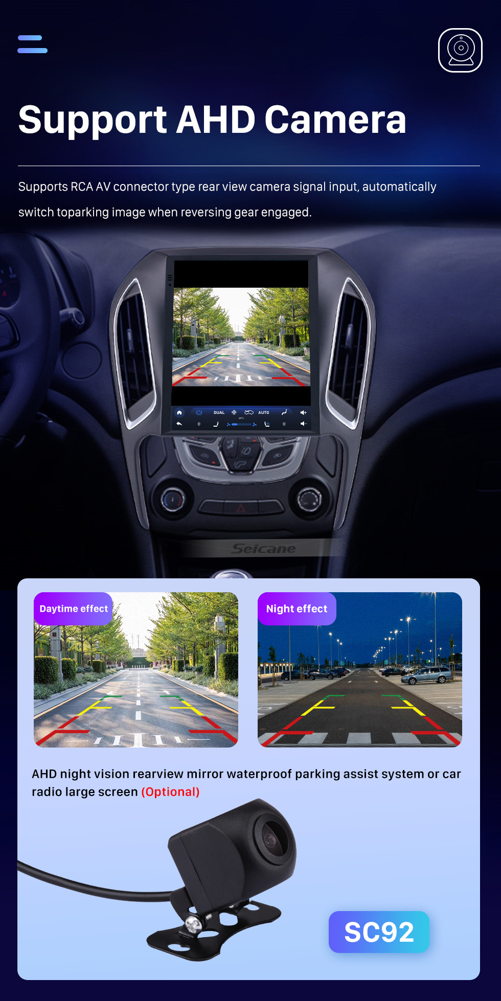 Seicane Android 10.0 9,7-дюймовый для Chery Arrizo 5 2016 года Радио с сенсорным экраном HD Система GPS-навигации Поддержка Bluetooth Carplay TPMS