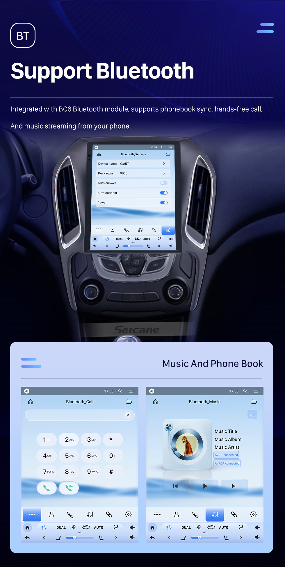 Seicane Android 10.0 9.7 polegadas para 2016 Chery Arrizo 5 Rádio com HD Touchscreen GPS Sistema de Navegação Suporte Bluetooth Carplay TPMS