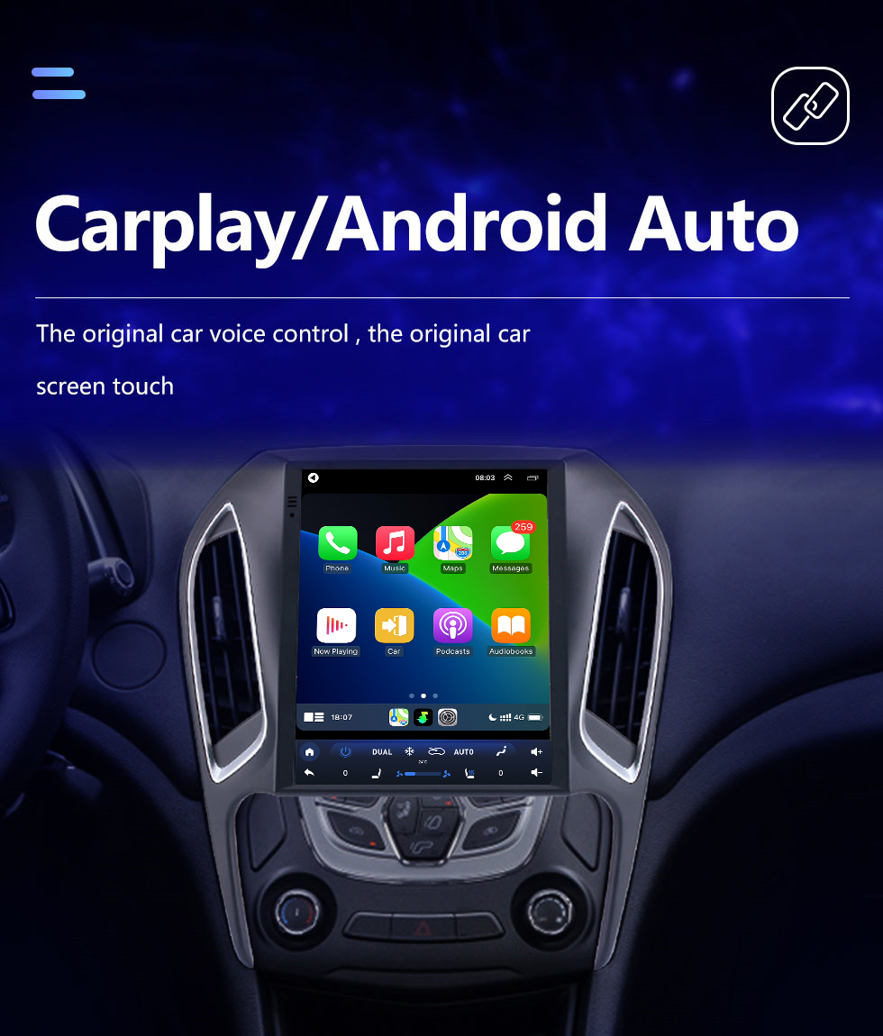 Seicane Android 10.0 9,7 pouces pour 2016 Radio Chery Arrizo 5 avec système de navigation GPS à écran tactile HD Prise en charge Bluetooth Carplay TPMS