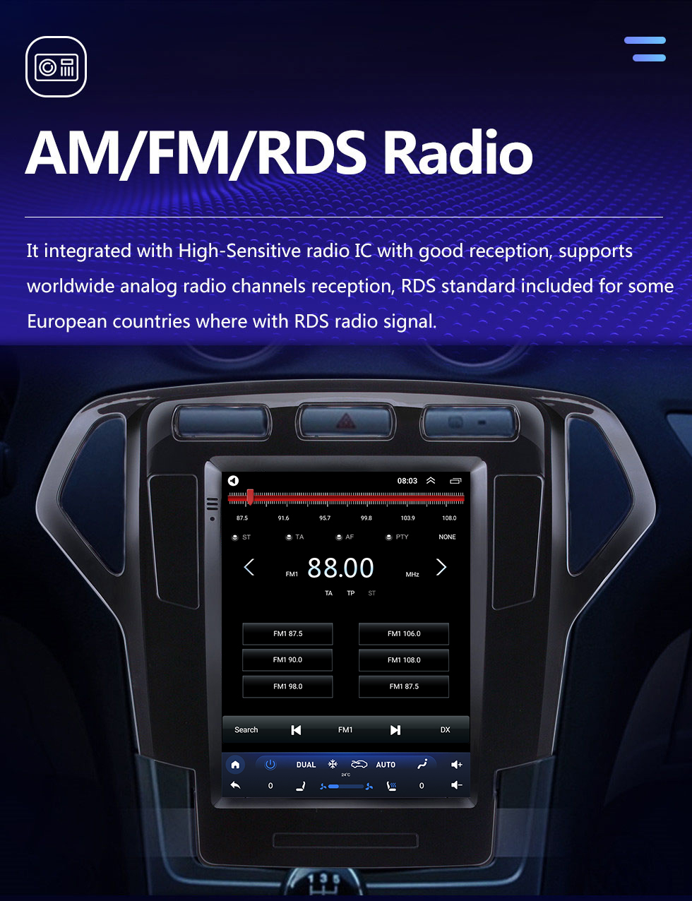 Seicane 9.7 Inch HD Touchscreen for 2007-2010 Ford Mondeo mk4 GPS Navi Android Car GPS Navigation Car Radio Repair Support Bluetooth