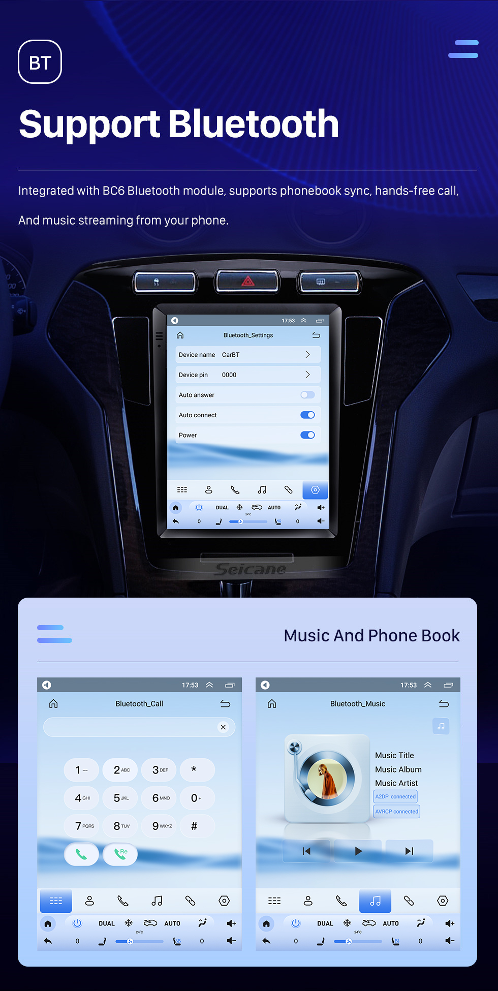 Seicane 9,7-дюймовый Android 10.0 для 2011 2012 2013 Ford Mondeo mk4 Радио с GPS-навигацией Сенсорный экран HD Поддержка Bluetooth Carplay DVR OBD2