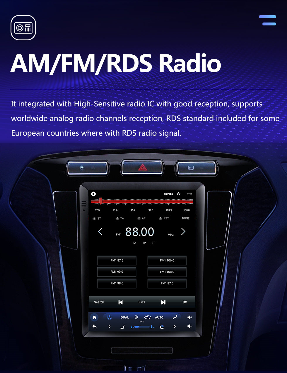 Seicane 9,7-дюймовый Android 10.0 для 2011 2012 2013 Ford Mondeo mk4 Радио с GPS-навигацией Сенсорный экран HD Поддержка Bluetooth Carplay DVR OBD2