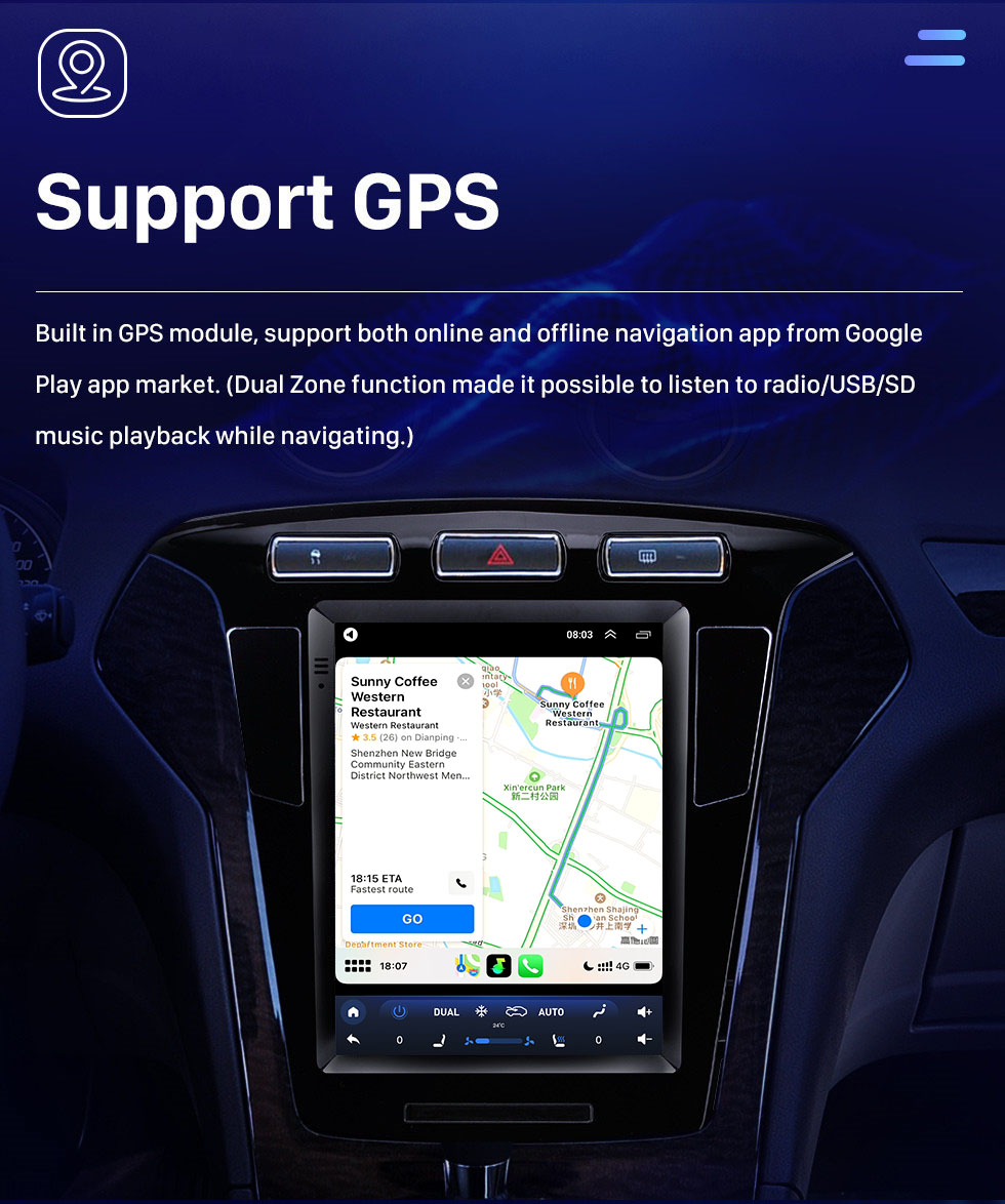 Seicane 9,7-дюймовый Android 10.0 для 2011 2012 2013 Ford Mondeo mk4 Радио с GPS-навигацией Сенсорный экран HD Поддержка Bluetooth Carplay DVR OBD2