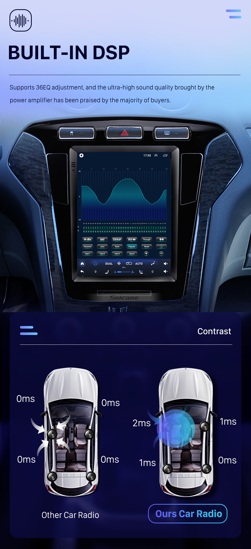 Seicane Tela sensível ao toque HD de 9,7 polegadas para 2011-2013 Ford Mondeo mk4 rádio do carro Bluetooth Carplay sistema estéreo suporte câmera AHD Seicane Tela sensível ao toque HD de 9,7 polegadas para 2011-2013 Ford Mondeo mk4 rádio do carro Bluetooth Carplay sistema estéreo suporte câmera AHD