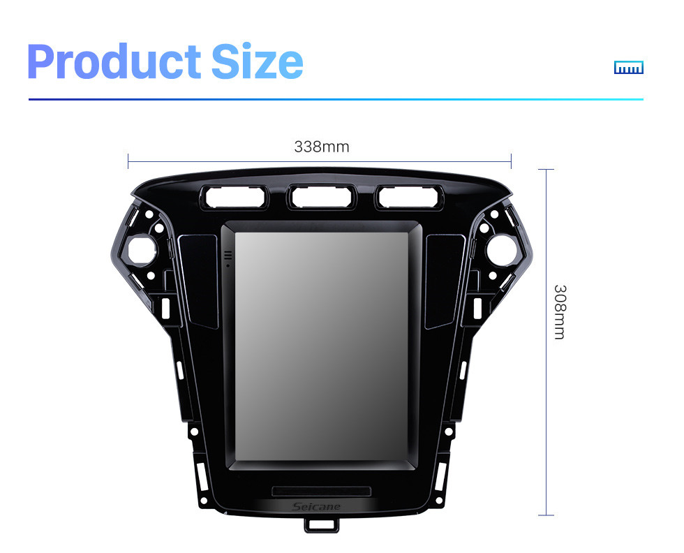 Seicane Tela sensível ao toque HD de 9,7 polegadas para 2011-2013 Ford Mondeo mk4 rádio do carro Bluetooth Carplay sistema estéreo suporte câmera AHD