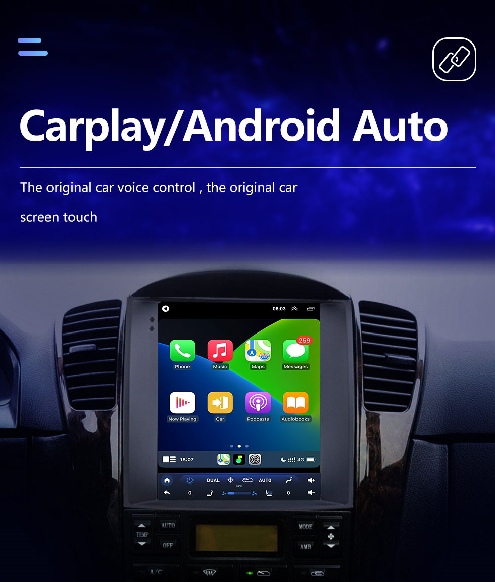 Seicane Для 2004-2008 Kia Sorento Radio 9,7-дюймовый Android 10.0 GPS-навигация с сенсорным экраном HD Поддержка Bluetooth Carplay Задняя камера Seicane Для 2004-2008 Kia Sorento Radio 9,7-дюймовый Android 10.0 GPS-навигация с сенсорным экраном HD Поддержка Bluetooth Carplay Задняя камера
