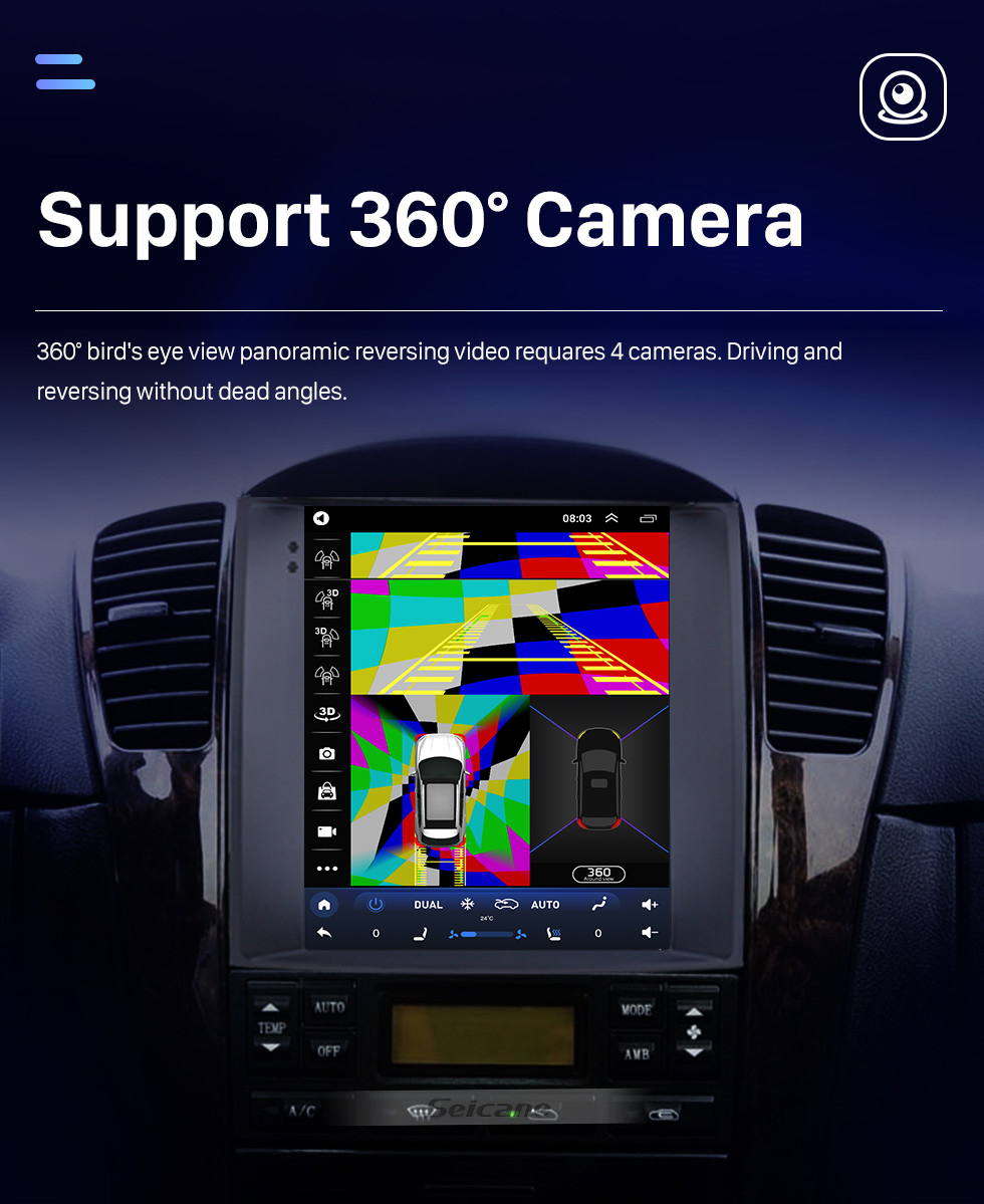 Seicane Для 2004-2008 Kia Sorento Radio 9,7-дюймовый Android 10.0 GPS-навигация с сенсорным экраном HD Поддержка Bluetooth Carplay Задняя камера