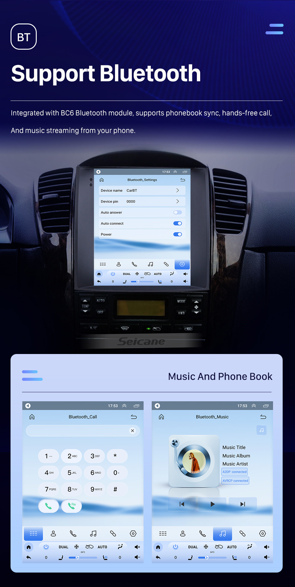 Seicane Для 2004-2008 Kia Sorento Radio 9,7-дюймовый Android 10.0 GPS-навигация с сенсорным экраном HD Поддержка Bluetooth Carplay Задняя камера Seicane Для 2004-2008 Kia Sorento Radio 9,7-дюймовый Android 10.0 GPS-навигация с сенсорным экраном HD Поддержка Bluetooth Carplay Задняя камера