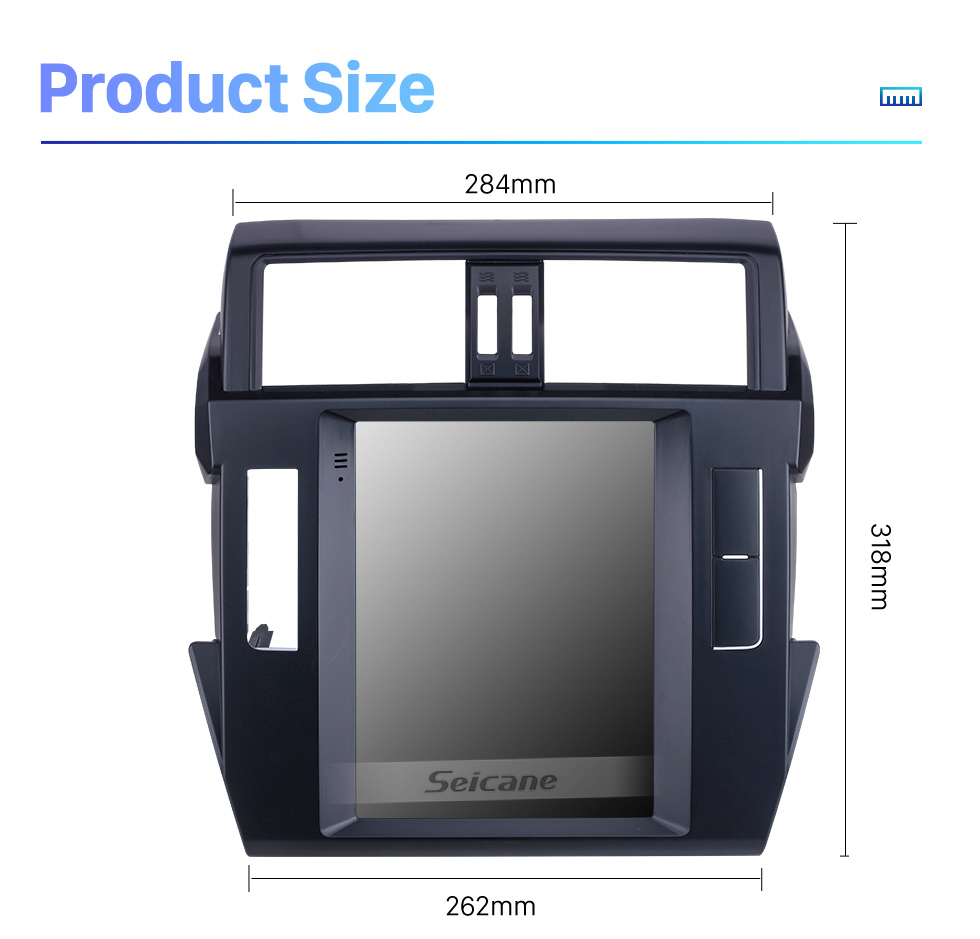 Seicane Android 10.0 9.7 pulgadas para 2016 Toyota Prado Radio Sistema de navegación GPS con pantalla táctil HD Bluetooth AUX soporte Carplay DVR OBD2