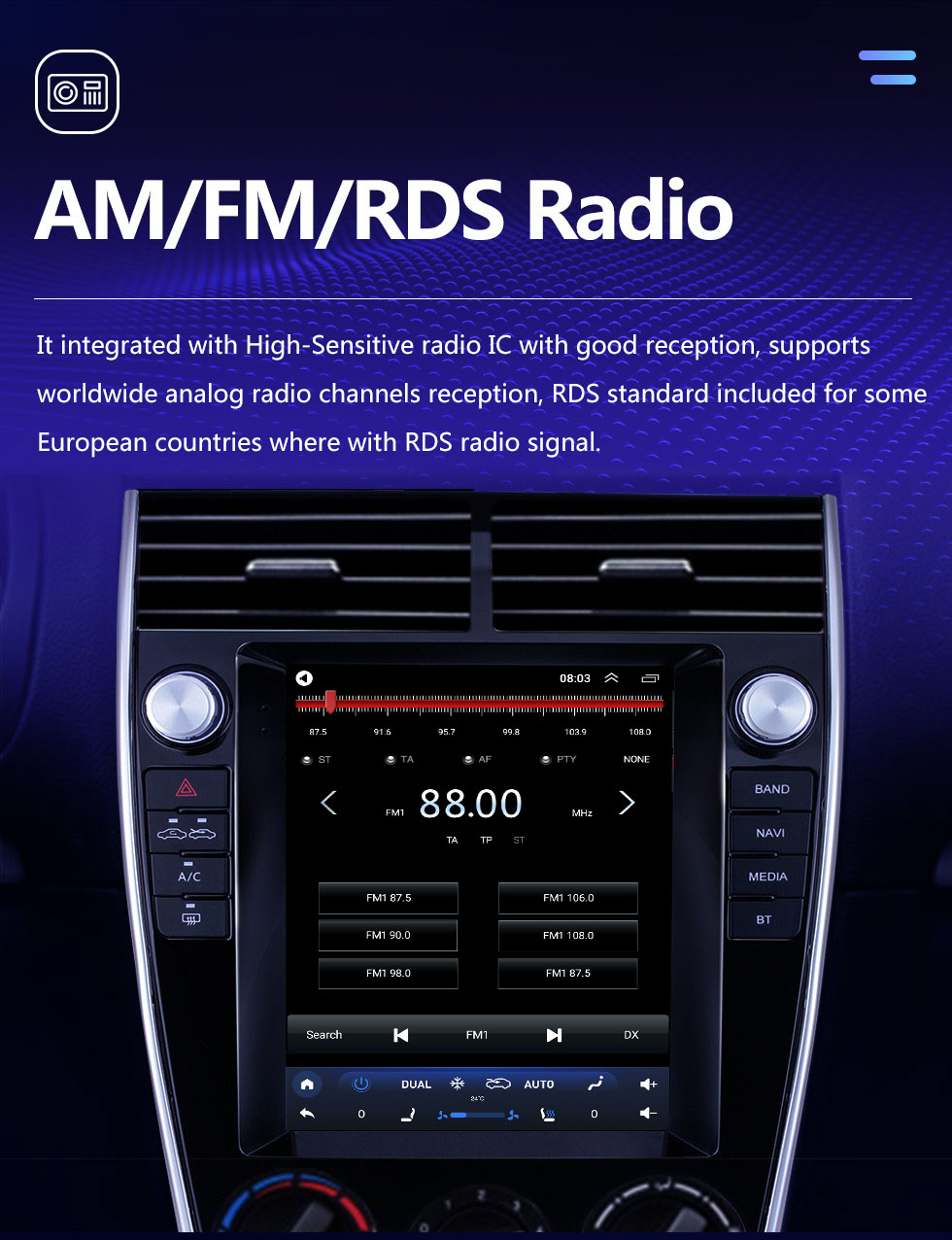 Seicane Écran tactile HD pour Mazda 6 Radio Android 10.0 Système de navigation GPS de 9,7 pouces avec prise en charge USB Bluetooth TV numérique Carplay