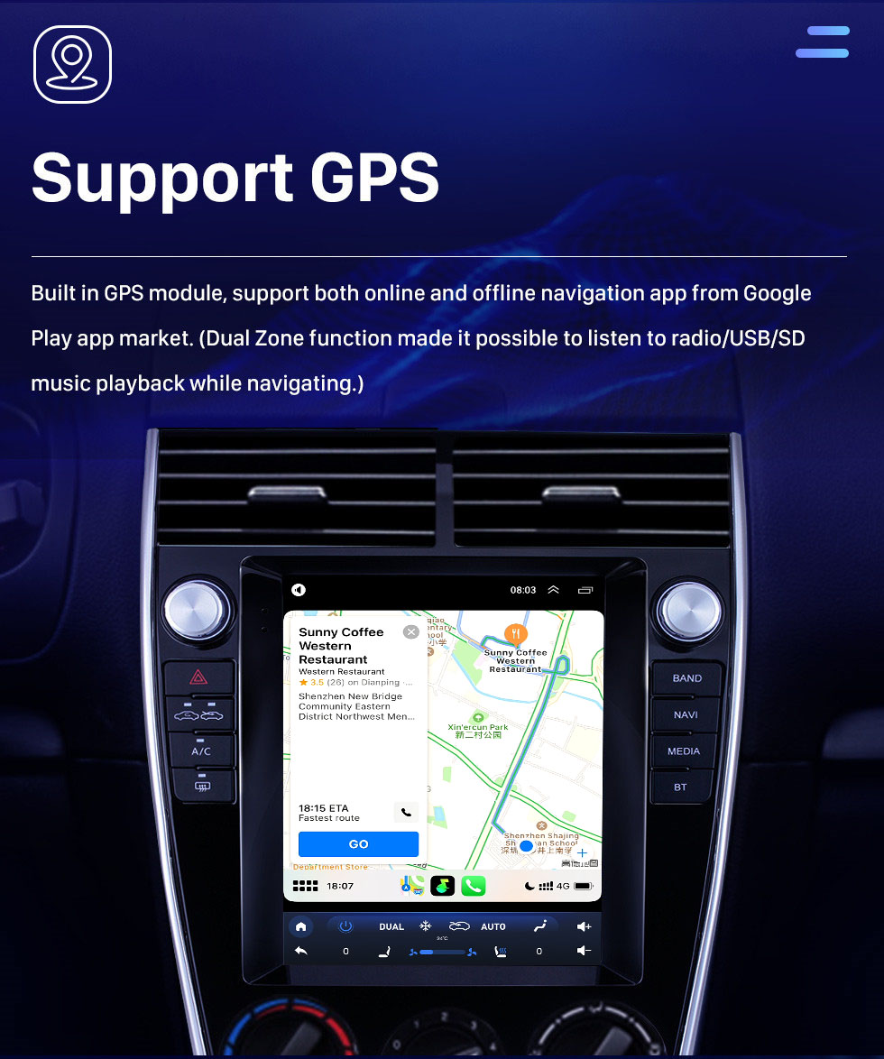 Seicane Écran tactile HD pour Mazda 6 Radio Android 10.0 Système de navigation GPS de 9,7 pouces avec prise en charge USB Bluetooth TV numérique Carplay