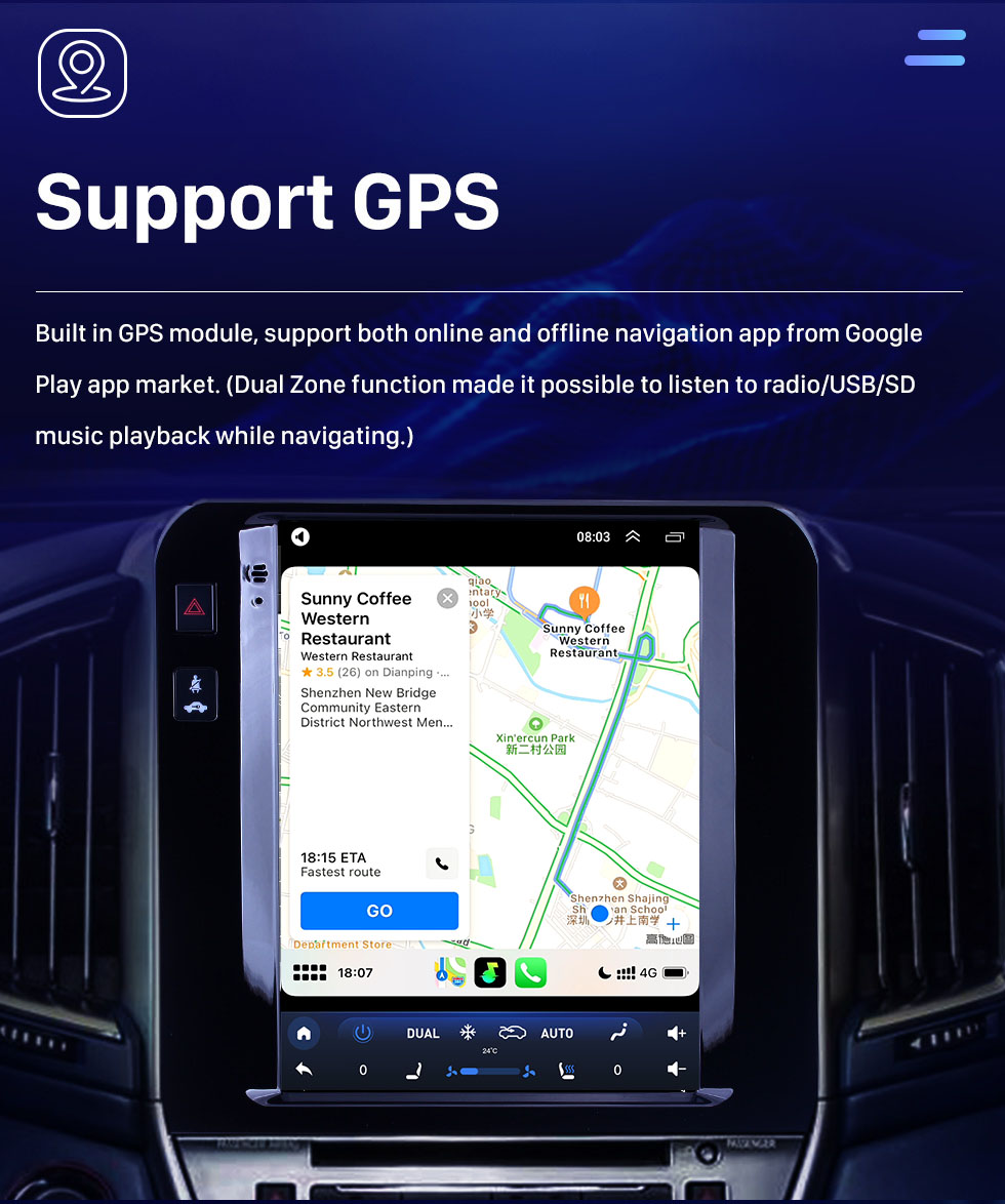 Seicane Сенсорный экран HD для 2020 Toyota Land Cruiser Radio Android 10.0 9,7-дюймовая система GPS-навигации с поддержкой Bluetooth USB Цифровое телевидение Carplay Seicane Сенсорный экран HD для 2020 Toyota Land Cruiser Radio Android 10.0 9,7-дюймовая система GPS-навигации с поддержкой Bluetooth USB Цифровое телевидение Carplay
