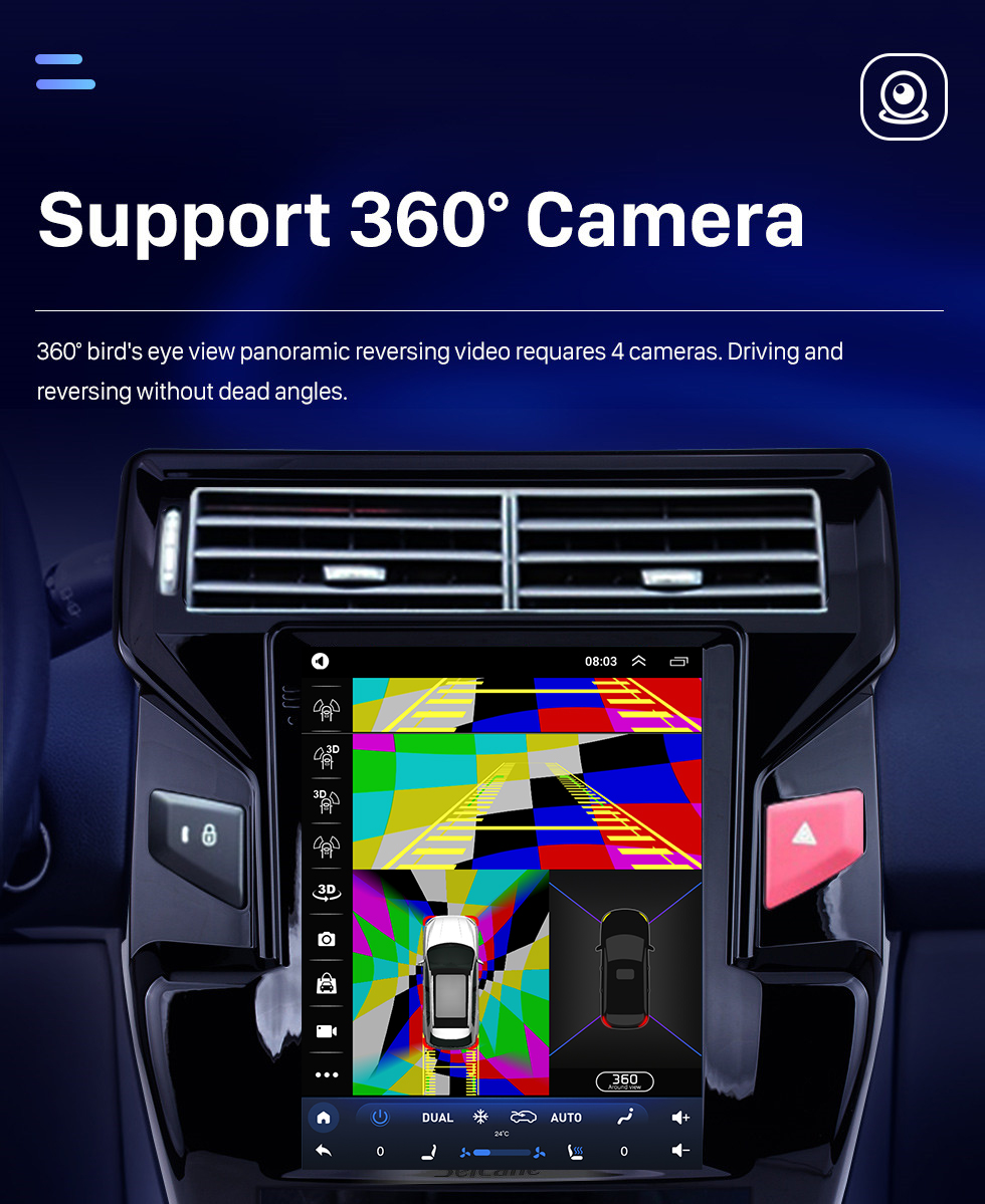 Seicane Android 10.0 9.7 pulgadas para 2012-2016 Citroen C-Quatre Radio con navegación GPS HD Pantalla táctil Soporte Bluetooth Carplay DVR OBD2