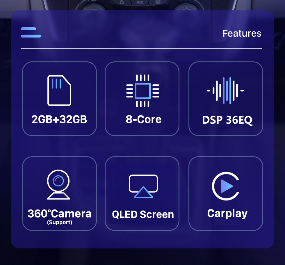 Seicane Android 10.0 9,7 pouces pour 2012-2016 Citroen C-Quatre Radio avec navigation GPS HD écran tactile prise en charge Bluetooth Carplay DVR OBD2