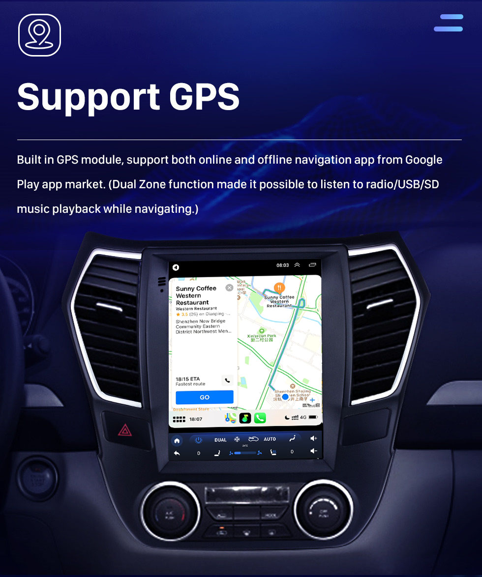 Seicane 9.7 pouces Android 10.0 pour DongFeng AEOLUS A30 système de navigation Radio GPS avec écran tactile HD prise en charge Bluetooth Carplay TPMS