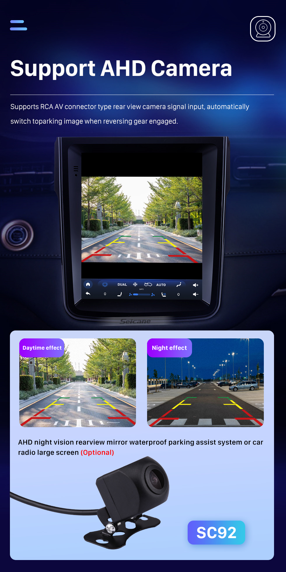 Seicane 9,7 pulgadas Android 10,0 para 2018 Changan COS1 Radio sistema de navegación GPS con pantalla táctil HD soporte Bluetooth Carplay TPMS