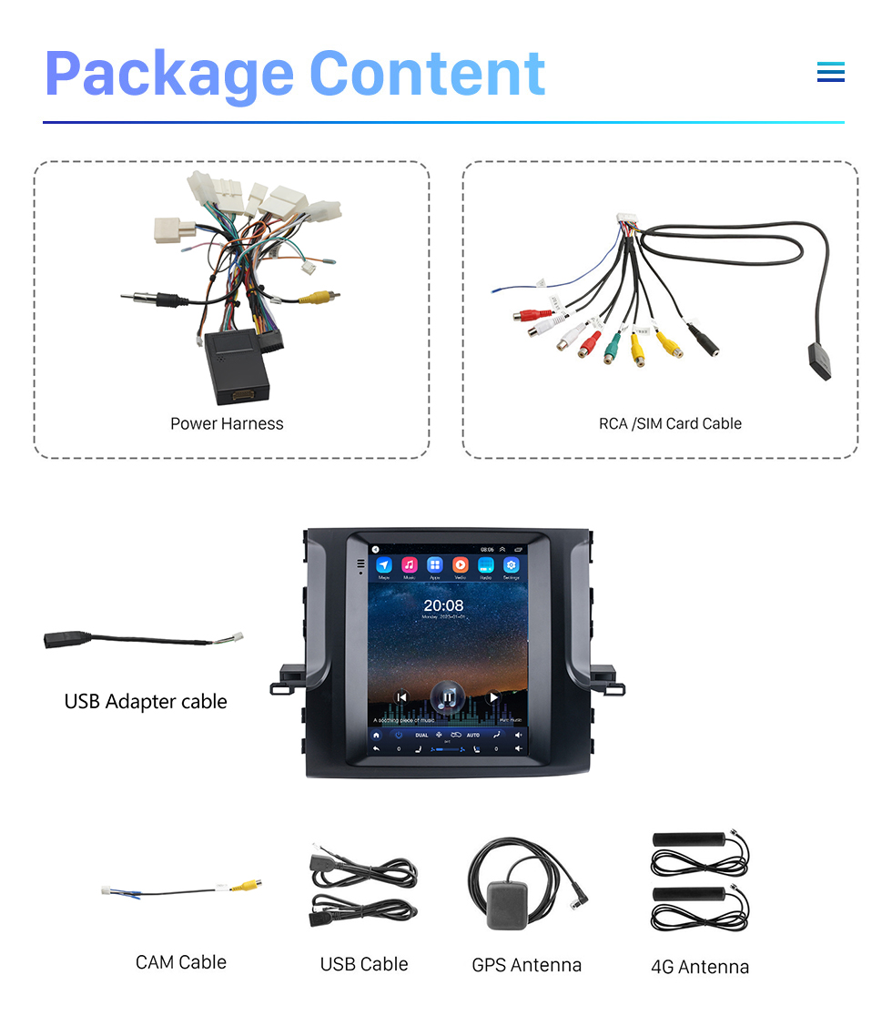 Seicane HD Touchscreen For 2015-2018 Toyota Highlander Radio Android 10.0 9.7 inch GPS Navigation Bluetooth support Digital TV Carplay Seicane HD Touchscreen For 2015-2018 Toyota Highlander Radio Android 10.0 9.7 inch GPS Navigation Bluetooth support Digital TV Carplay