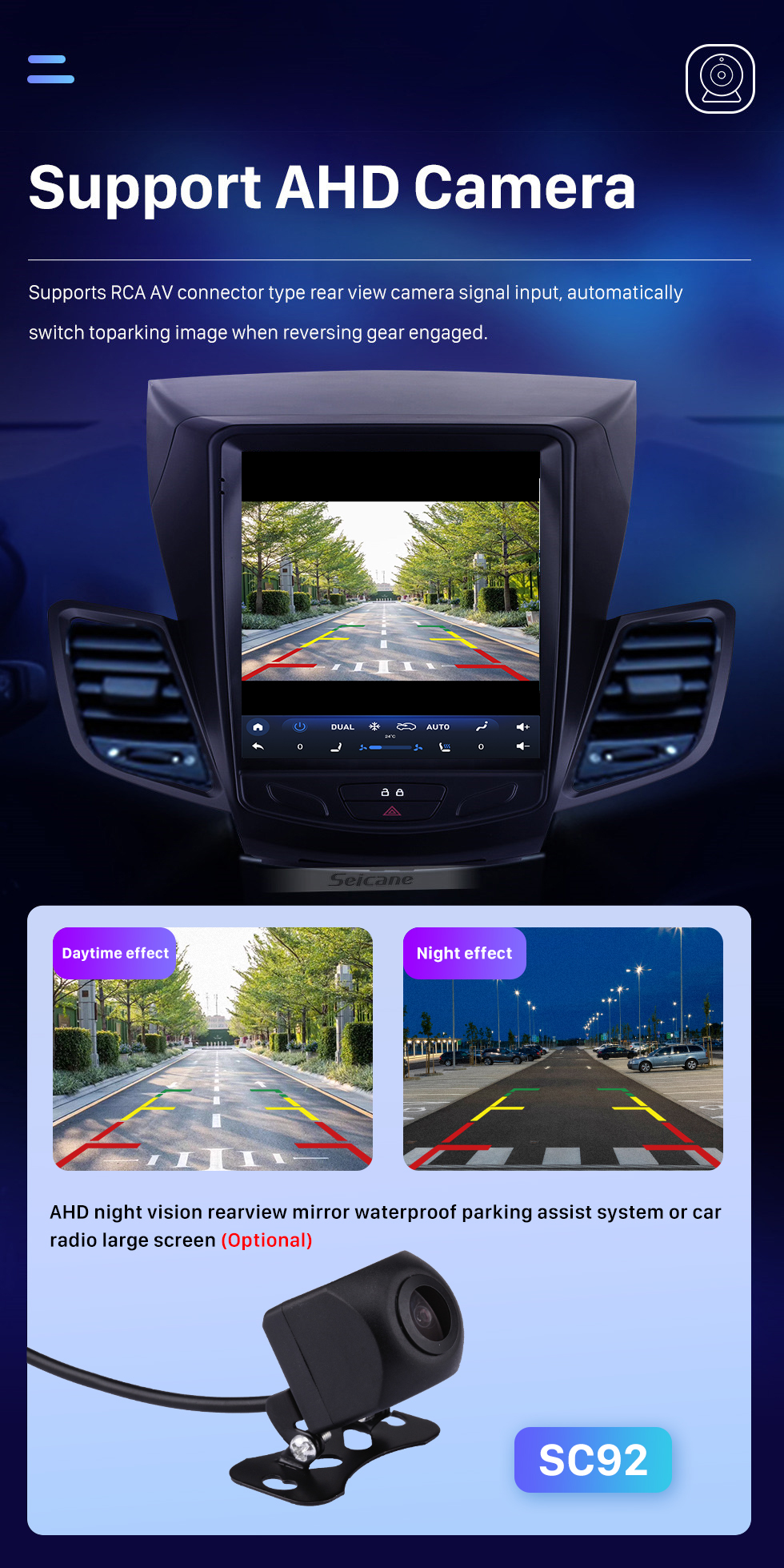 Seicane Для 2009-2014 Ford Fiesta 9,7-дюймовый Android 10.0 GPS-навигация Радио с сенсорным экраном HD Bluetooth WIFI AUX поддержка Carplay Камера заднего вида