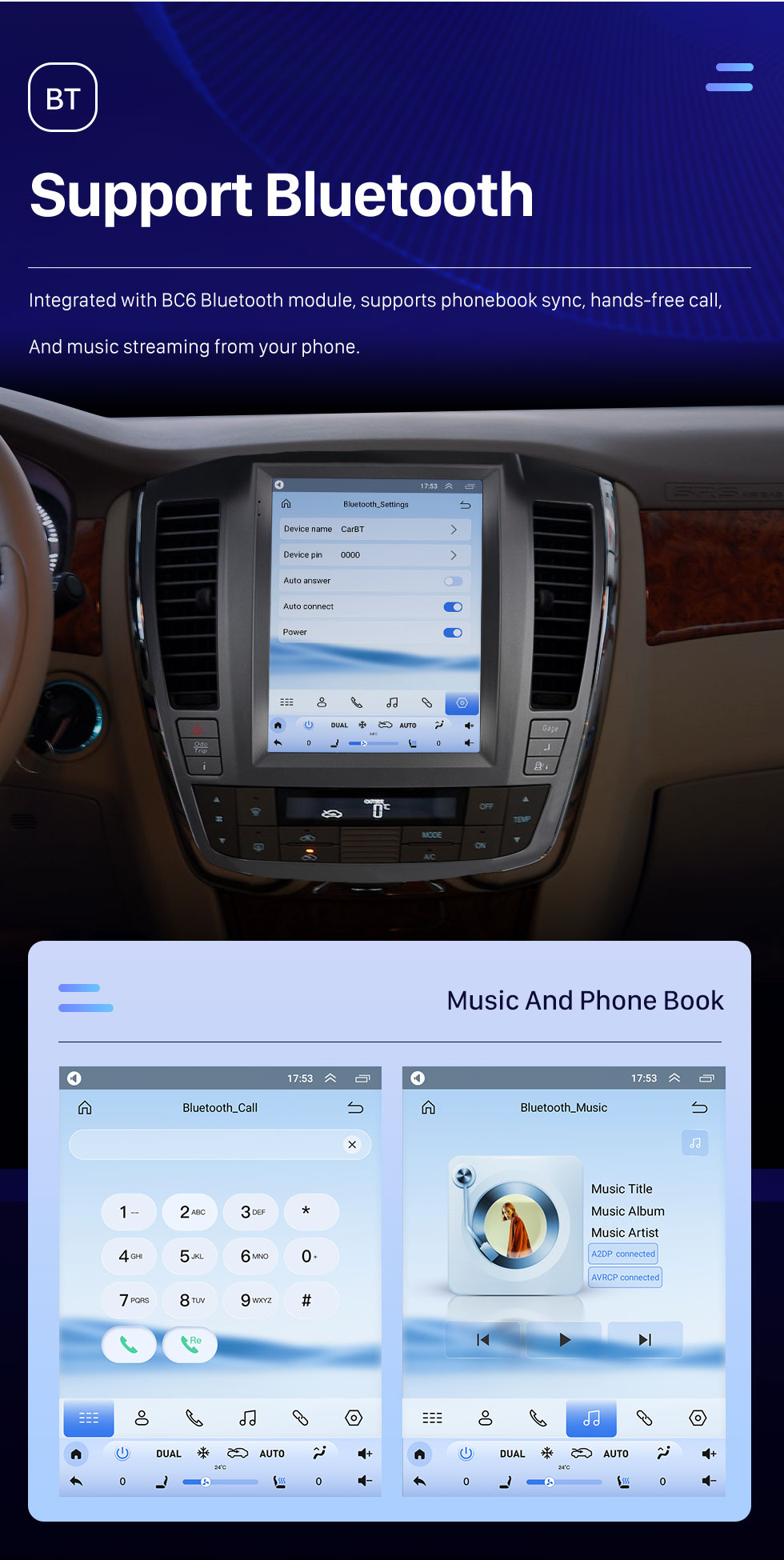 Seicane Android 10.0 9.7 pulgadas para 2006-2008 Buick Lacrosse Radio con navegación GPS Pantalla táctil HD Soporte Bluetooth Carplay DVR OBD2