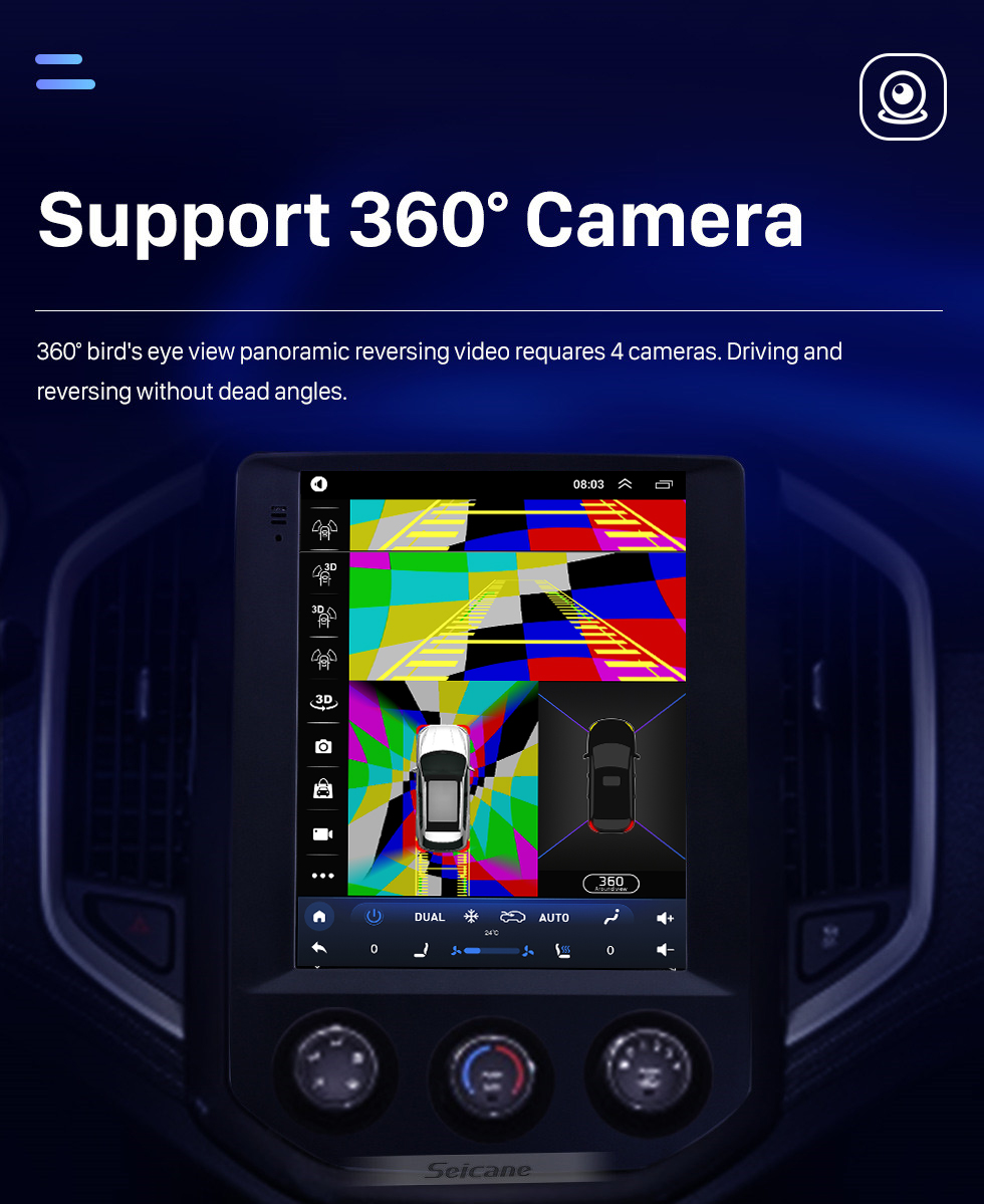 Seicane 2020 SGMW BaoJun 530 9,7 pouces Android 10.0 Radio de navigation GPS avec écran tactile HD Prise en charge Bluetooth WIFI AUX Carplay Caméra de recul