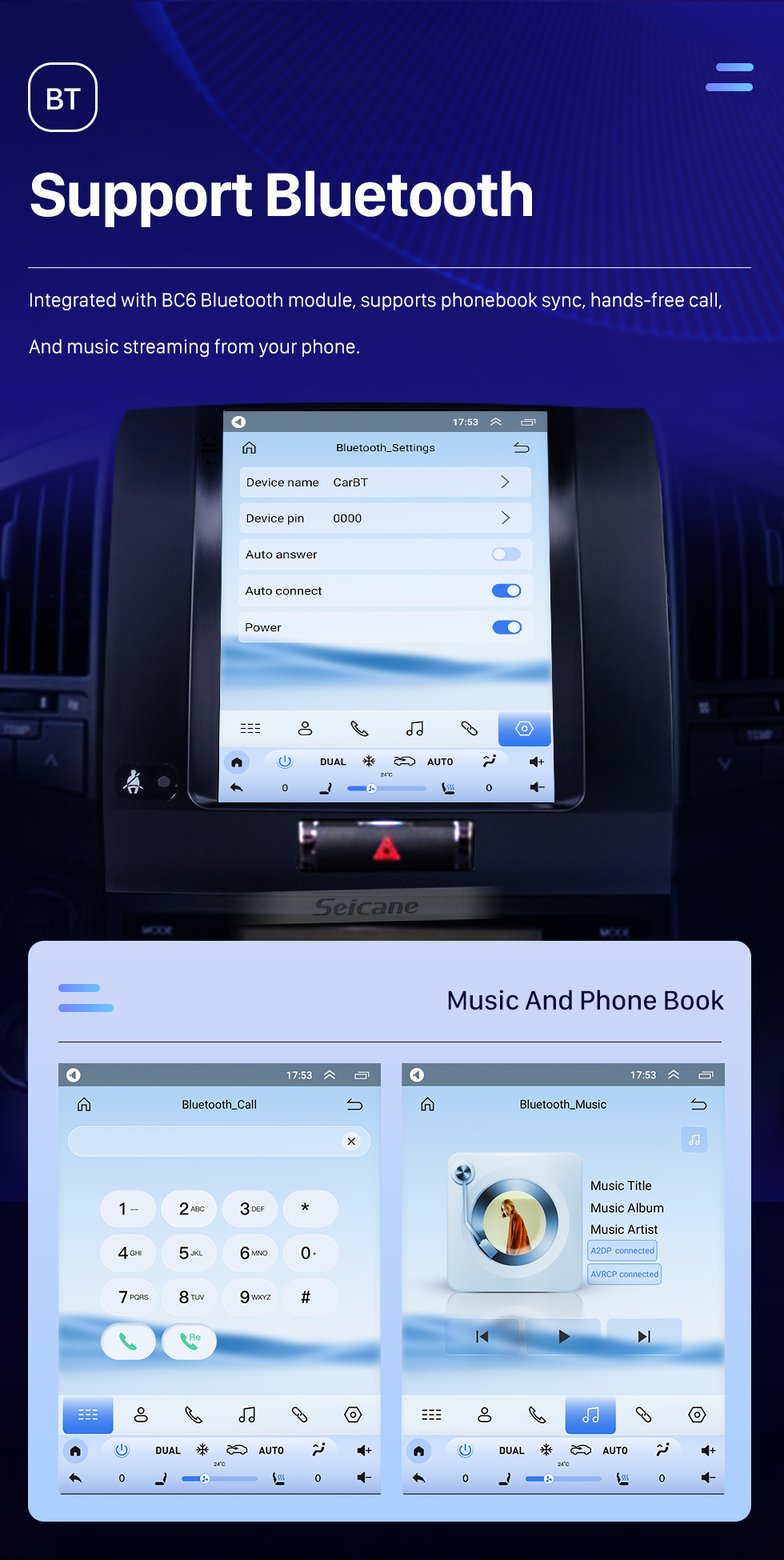 Seicane HD Touchscreen für Toyota Land Cruiser 2007-2015 Radio Android 10.0 9,7 Zoll GPS Navigation Bluetooth Unterstützung Digital TV Carplay