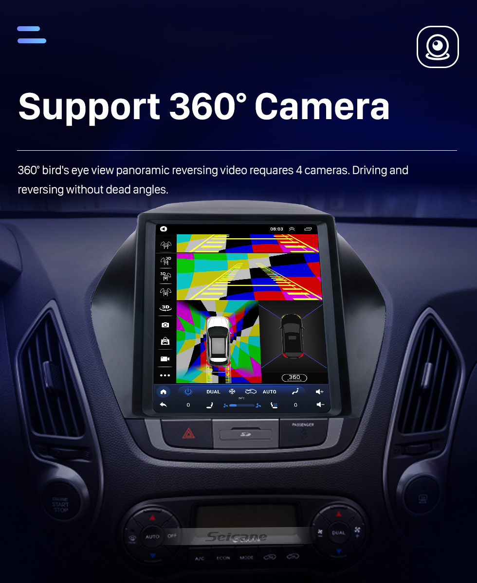 Seicane Сенсорный экран HD для Hyundai IX35 2010-2015 гг. Радио Android 10.0 9,7-дюймовый GPS-навигатор Поддержка Bluetooth Цифровое ТВ Carplay