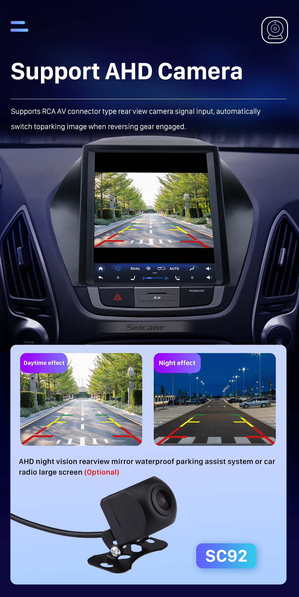 Seicane HD Touchscreen für 2010-2015 Hyundai IX35 Radio Android 10.0 9,7 Zoll GPS Navigation Bluetooth Unterstützung Digital TV Carplay