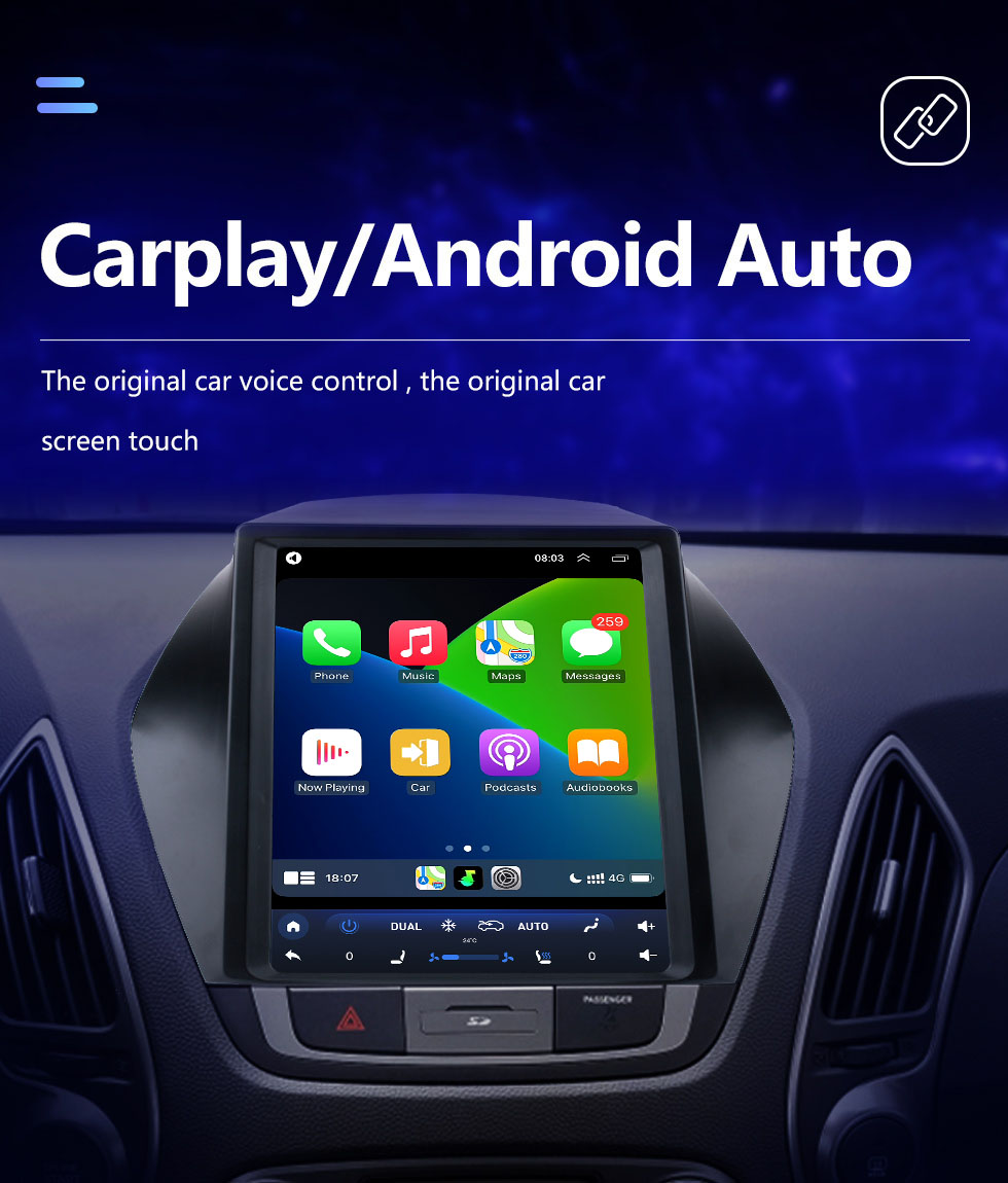 Seicane Pantalla táctil HD para 2010-2015 Hyundai IX35 Radio Android 10.0 9.7 pulgadas Navegación GPS Soporte Bluetooth TV digital Carplay