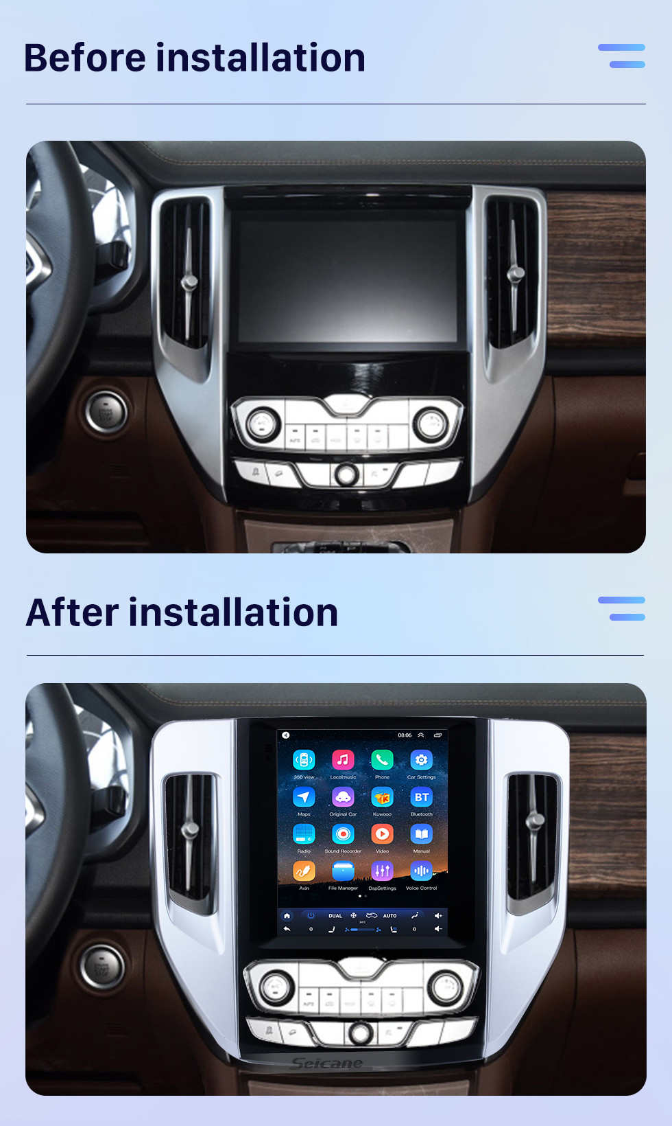 Seicane Écran tactile HD pour Great Wall Cannon 2019 Radio Android 10.0 Système de navigation GPS de 9,7 pouces avec prise en charge Bluetooth USB TV numérique Carplay Seicane Écran tactile HD pour Great Wall Cannon 2019 Radio Android 10.0 Système de navigation GPS de 9,7 pouces avec prise en charge Bluetooth USB TV numérique Carplay
