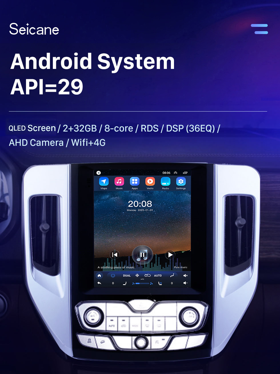 Seicane Écran tactile HD pour Great Wall Cannon 2019 Radio Android 10.0 Système de navigation GPS de 9,7 pouces avec prise en charge Bluetooth USB TV numérique Carplay Seicane Écran tactile HD pour Great Wall Cannon 2019 Radio Android 10.0 Système de navigation GPS de 9,7 pouces avec prise en charge Bluetooth USB TV numérique Carplay