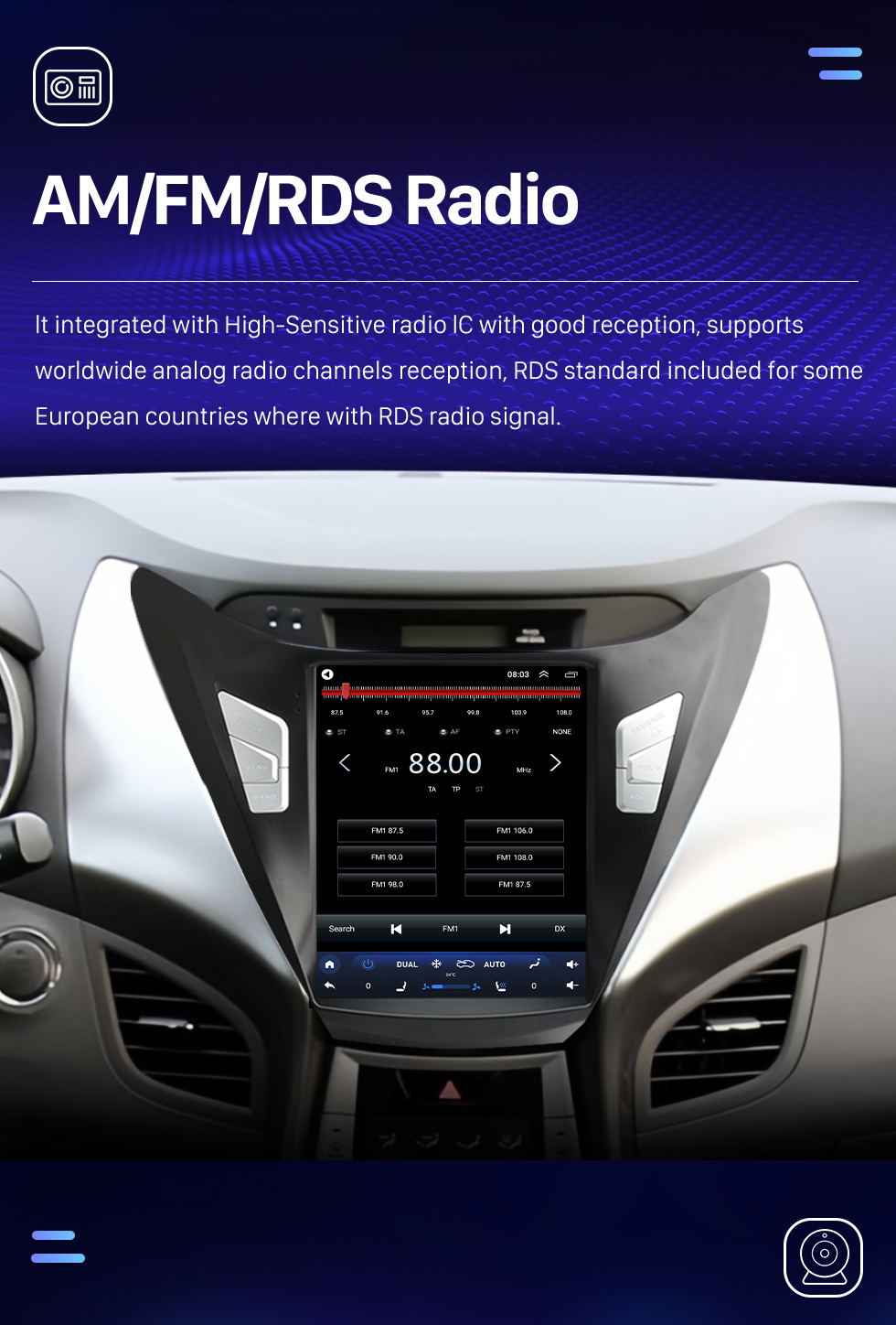 Seicane Tela sensível ao toque hd para hyundai elantra 2011-2013 rádio android 10.0 9.7 polegadas sistema de navegação gps com bluetooth usb suporte tv digital carplay