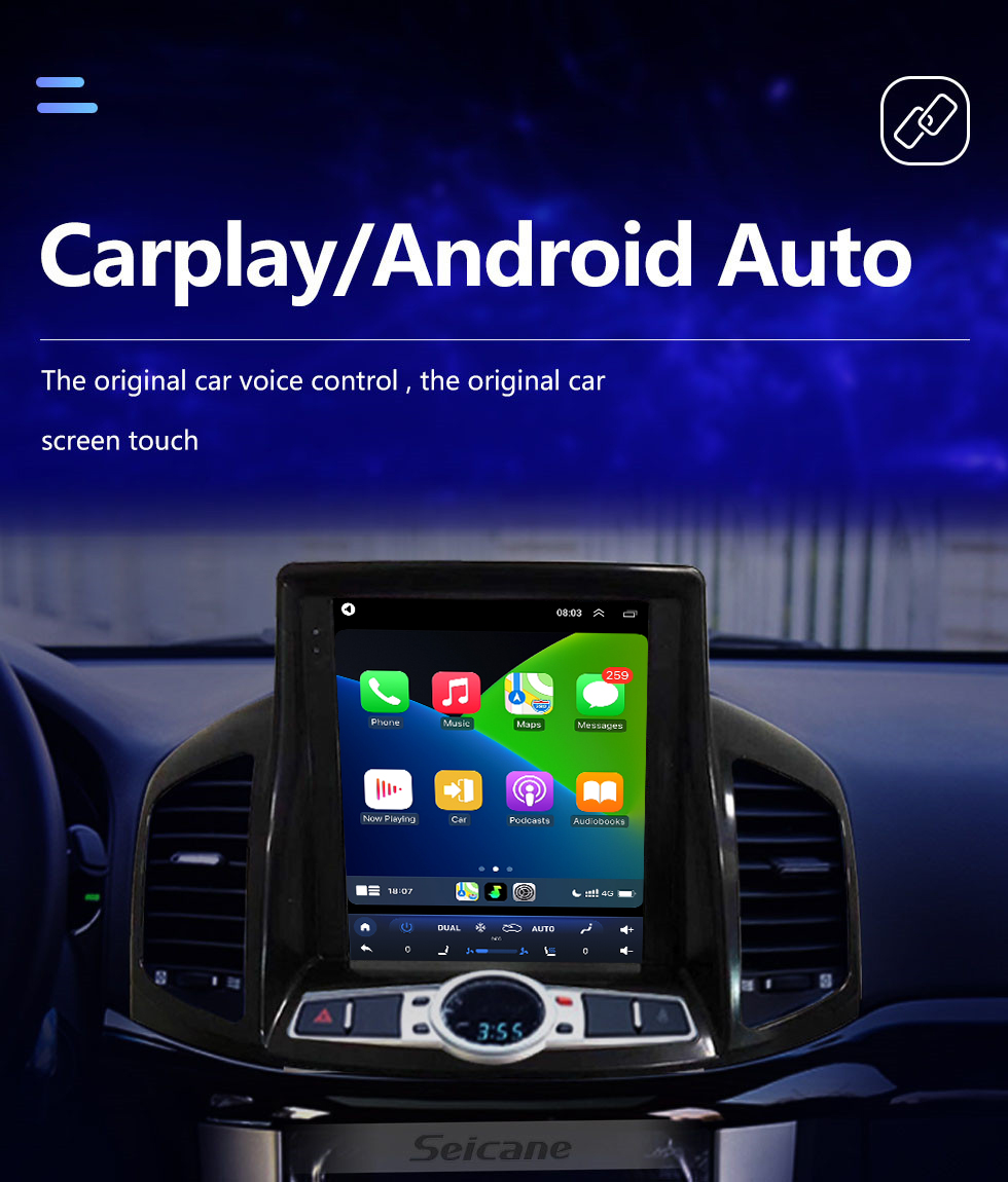 Seicane 9,7 pouces Android 10.0 pour 2012-2017 Chevrolet Captiva Système de navigation radio GPS haute version avec écran tactile HD Prise en charge Bluetooth Carplay TPMS