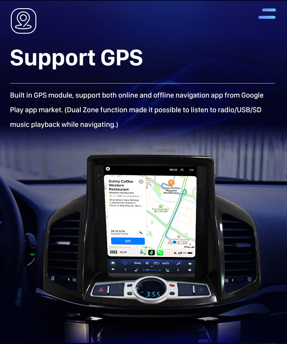 Seicane 9,7-дюймовый Android 10.0 для 2012-2017 Chevrolet Captiva High Version Radio GPS-навигационная система с сенсорным экраном HD Поддержка Bluetooth Carplay TPMS
