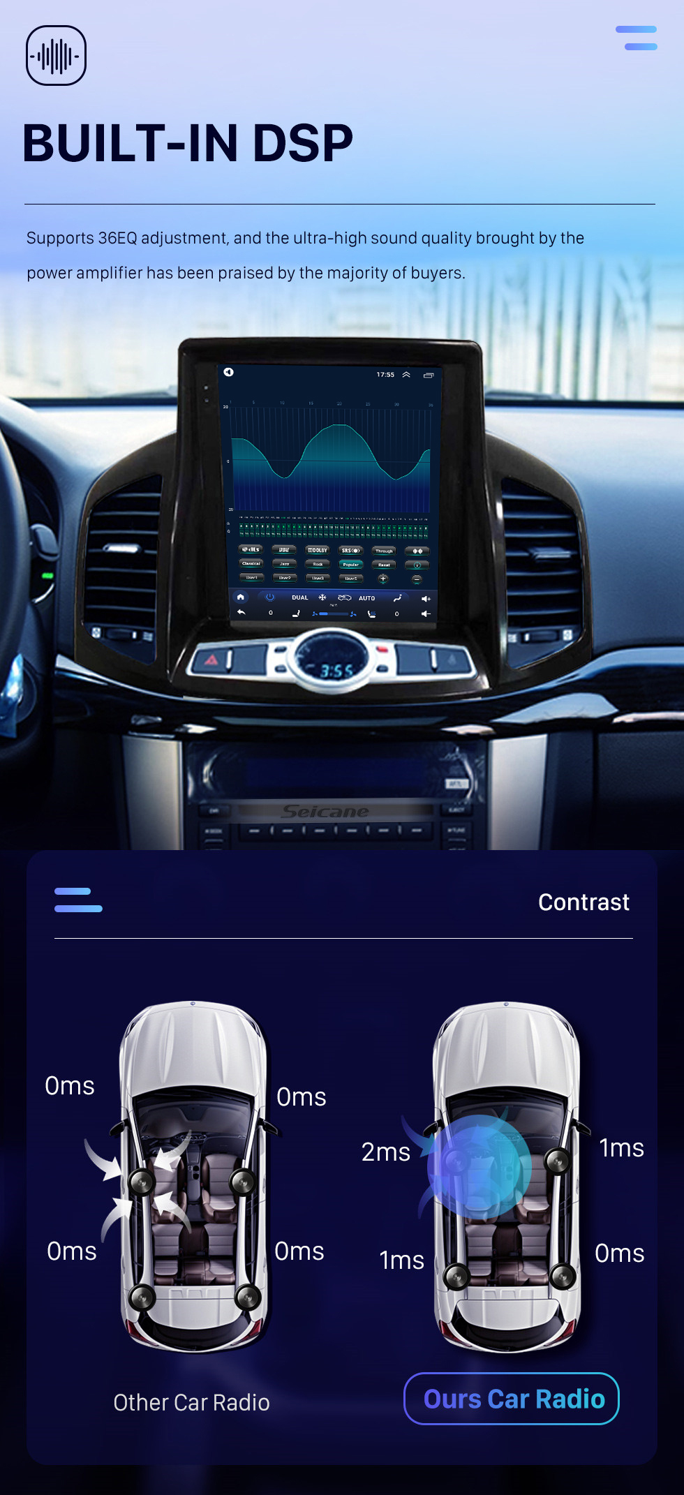 Seicane 9,7 polegadas Android 10.0 para 2012-2017 Chevrolet Captiva High Version Radio GPS Navigation System Com HD Touchscreen Bluetooth suporte Carplay TPMS