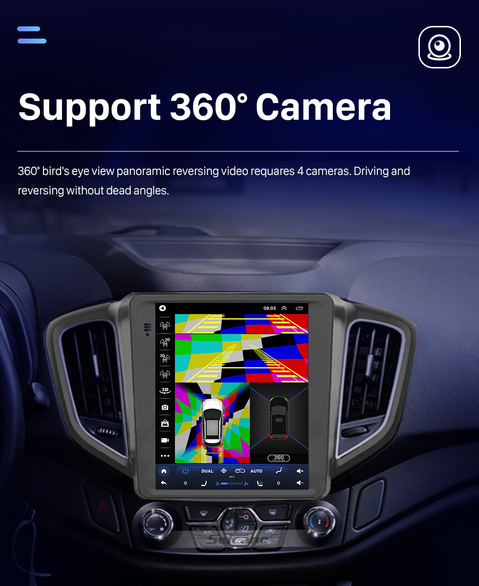 Seicane 9,7-дюймовый сенсорный экран Android 10.0 HD для Chery Tiggo 5 2014–2016 гг. GPS-навигация Радио Bluetooth WIFI Поддержка Carplay AHD-камера DAB+