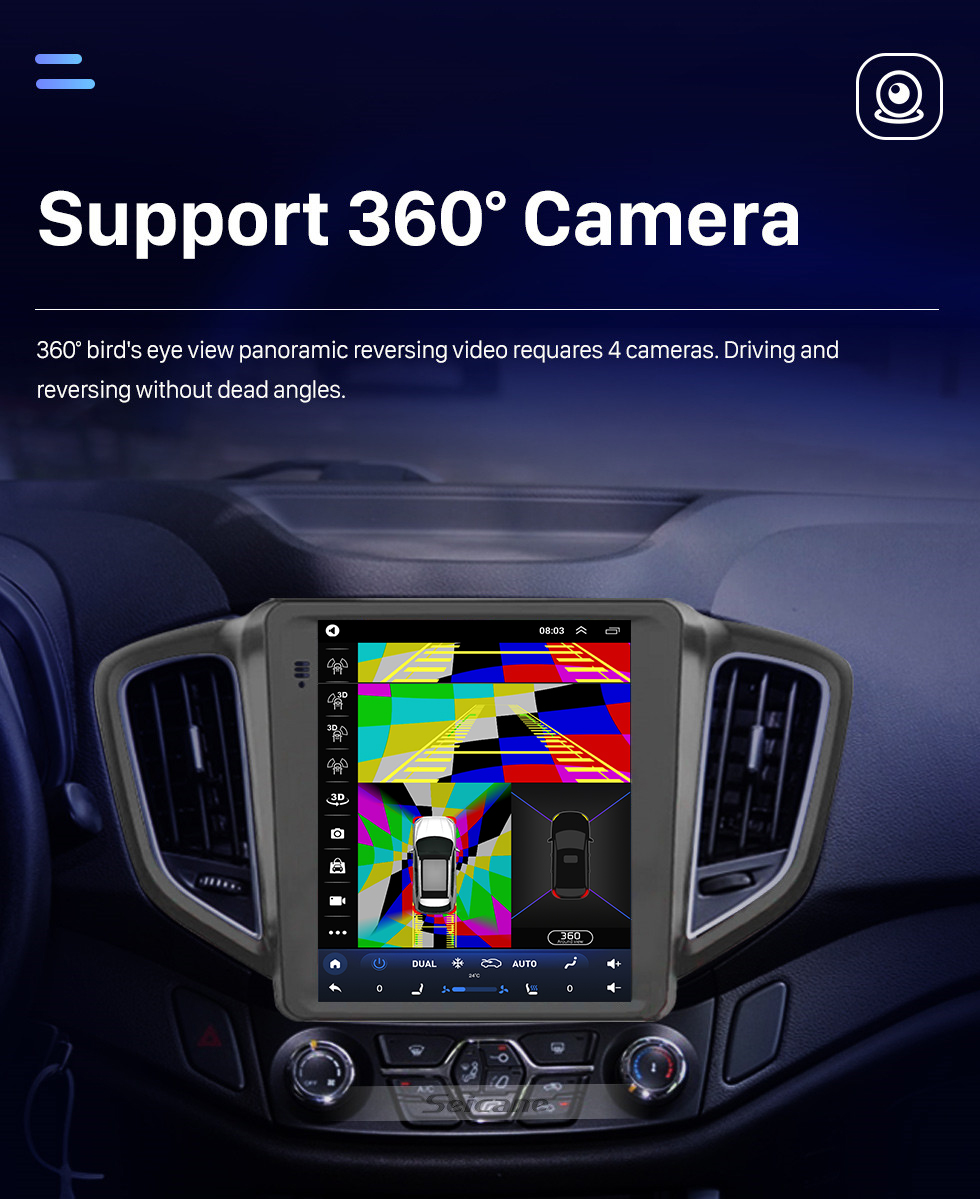 Seicane 9,7 polegadas android 10.0 hd touchscreen para 2014-2016 chery tiggo 5 navegação gps rádio bluetooth wifi carplay suporte ahd câmera dab +