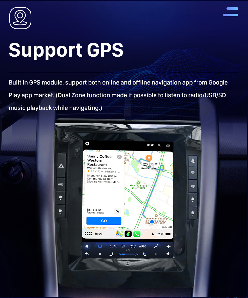 Seicane Pantalla táctil HD de 9,7 pulgadas para Ford Edge 2015-2018, radio de coche estéreo de gama baja, sistema estéreo Bluetooth Carplay, compatible con cámara AHD Seicane Pantalla táctil HD de 9,7 pulgadas para Ford Edge 2015-2018, radio de coche estéreo de gama baja, sistema estéreo Bluetooth Carplay, compatible con cámara AHD