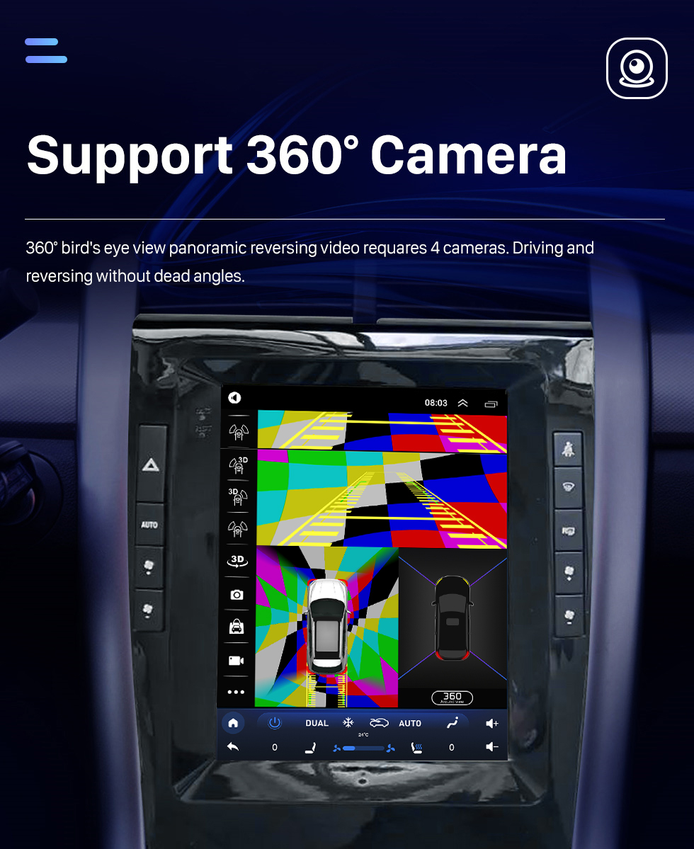 Seicane Pantalla táctil HD de 9,7 pulgadas para Ford Edge 2015-2018, radio de coche estéreo de gama baja, sistema estéreo Bluetooth Carplay, compatible con cámara AHD Seicane Pantalla táctil HD de 9,7 pulgadas para Ford Edge 2015-2018, radio de coche estéreo de gama baja, sistema estéreo Bluetooth Carplay, compatible con cámara AHD