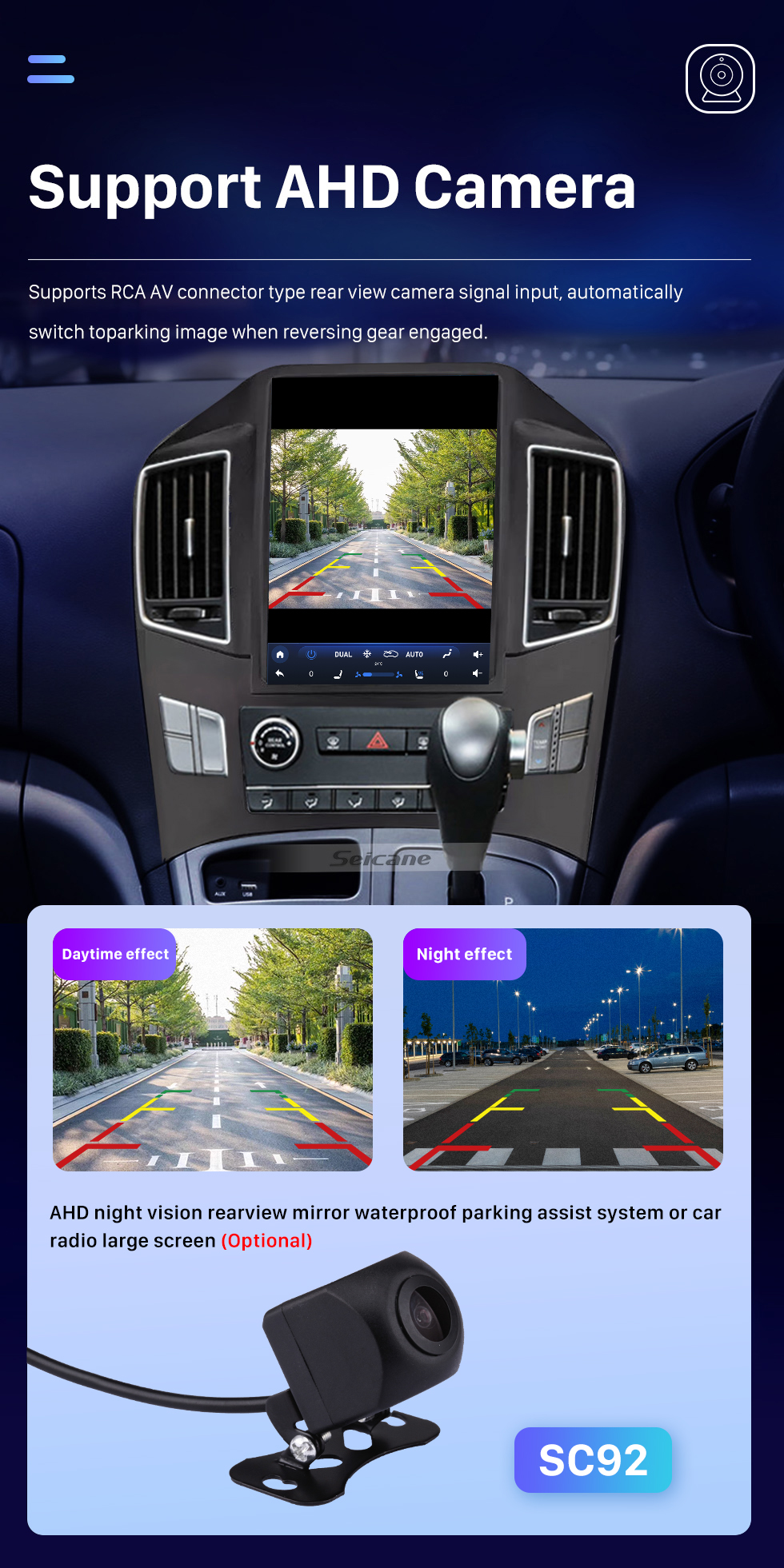 Seicane HD Touchscreen 9,7 Zoll Android 10.0 für 2017 HYUNDAI H1 Radio GPS Navigationssystem Bluetooth Carplay Unterstützung Rückfahrkamera DVR Lenkradsteuerung TPMS