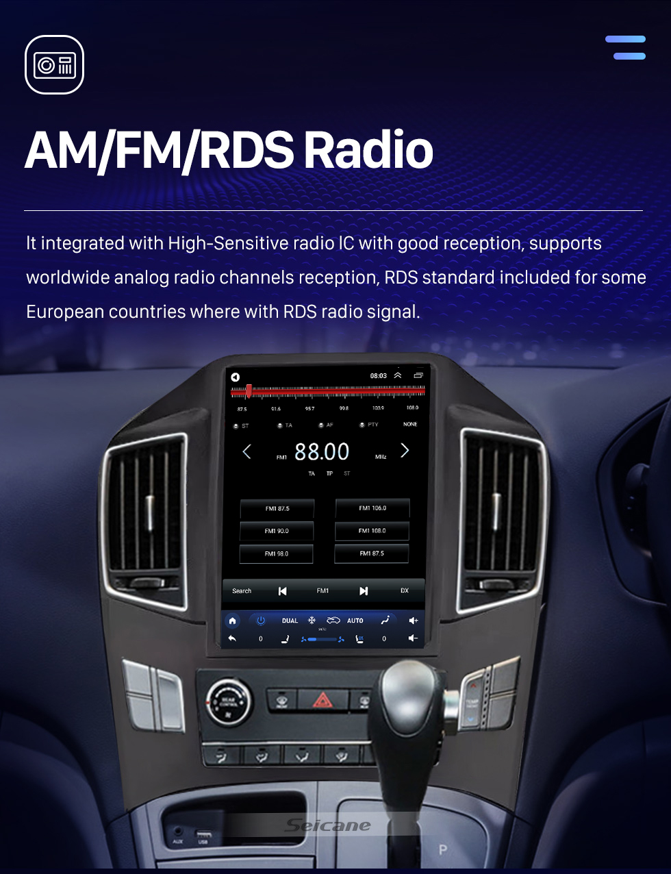 Seicane Tela sensível ao toque hd 9.7 polegadas android 10.0 para 2017 hyundai h1 sistema de navegação gps de rádio bluetooth suporte carplay câmera de backup dvr controle de volante tpms Seicane Tela sensível ao toque hd 9.7 polegadas android 10.0 para 2017 hyundai h1 sistema de navegação gps de rádio bluetooth suporte carplay câmera de backup dvr controle de volante tpms
