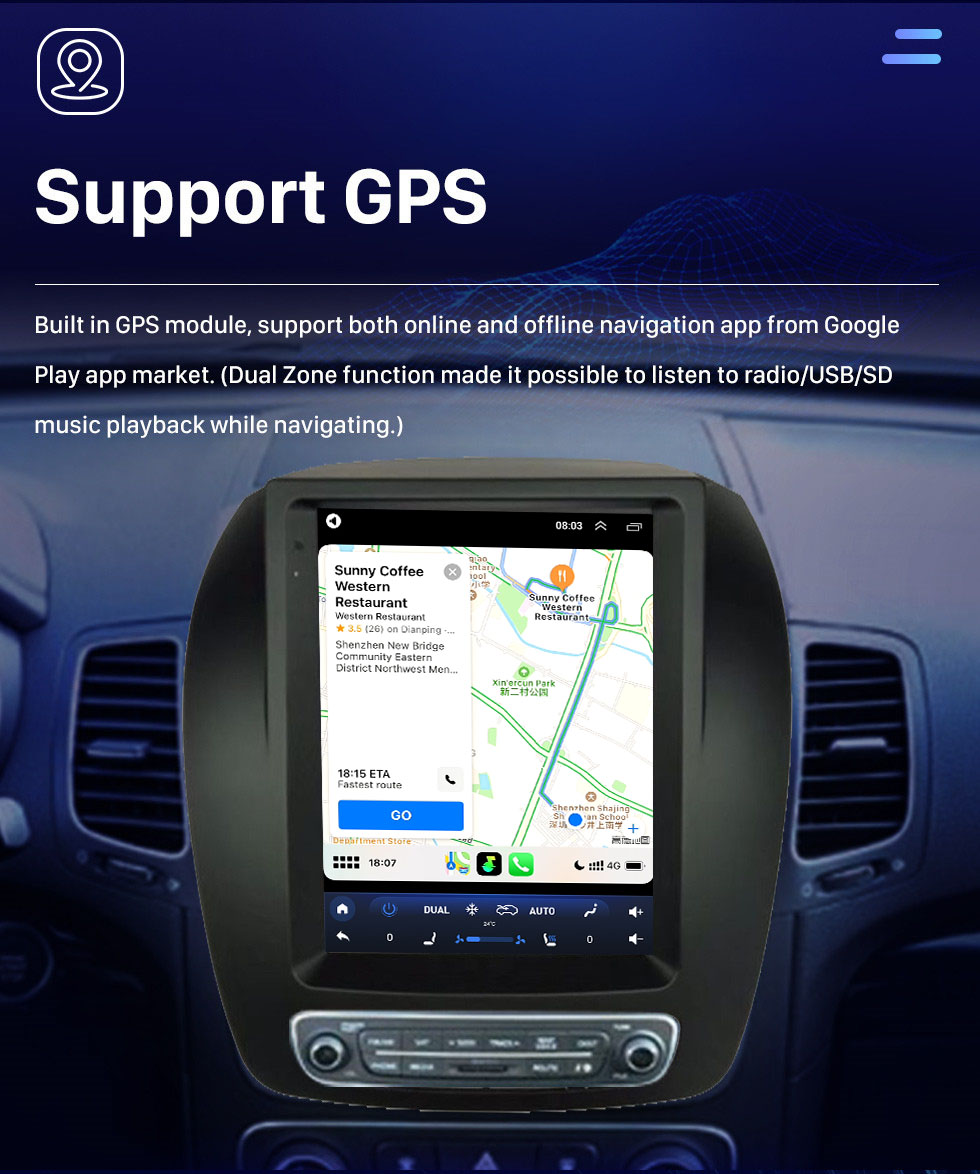 Seicane Сенсорный экран HD для 2013-2014 Hyundai Sorento High Version Android 10.0 9,7-дюймовый GPS-навигатор Радио Bluetooth WIFI Поддержка Carplay OBD2 Резервная камера