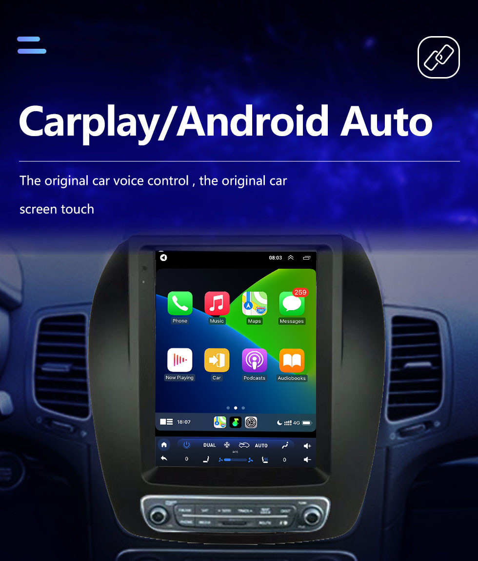 Seicane Écran tactile HD pour 2013-2014 Hyundai Sorento Version haute Android 10.0 9,7 pouces Radio de navigation GPS Bluetooth WIFI Prise en charge de Carplay Caméra de recul OBD2