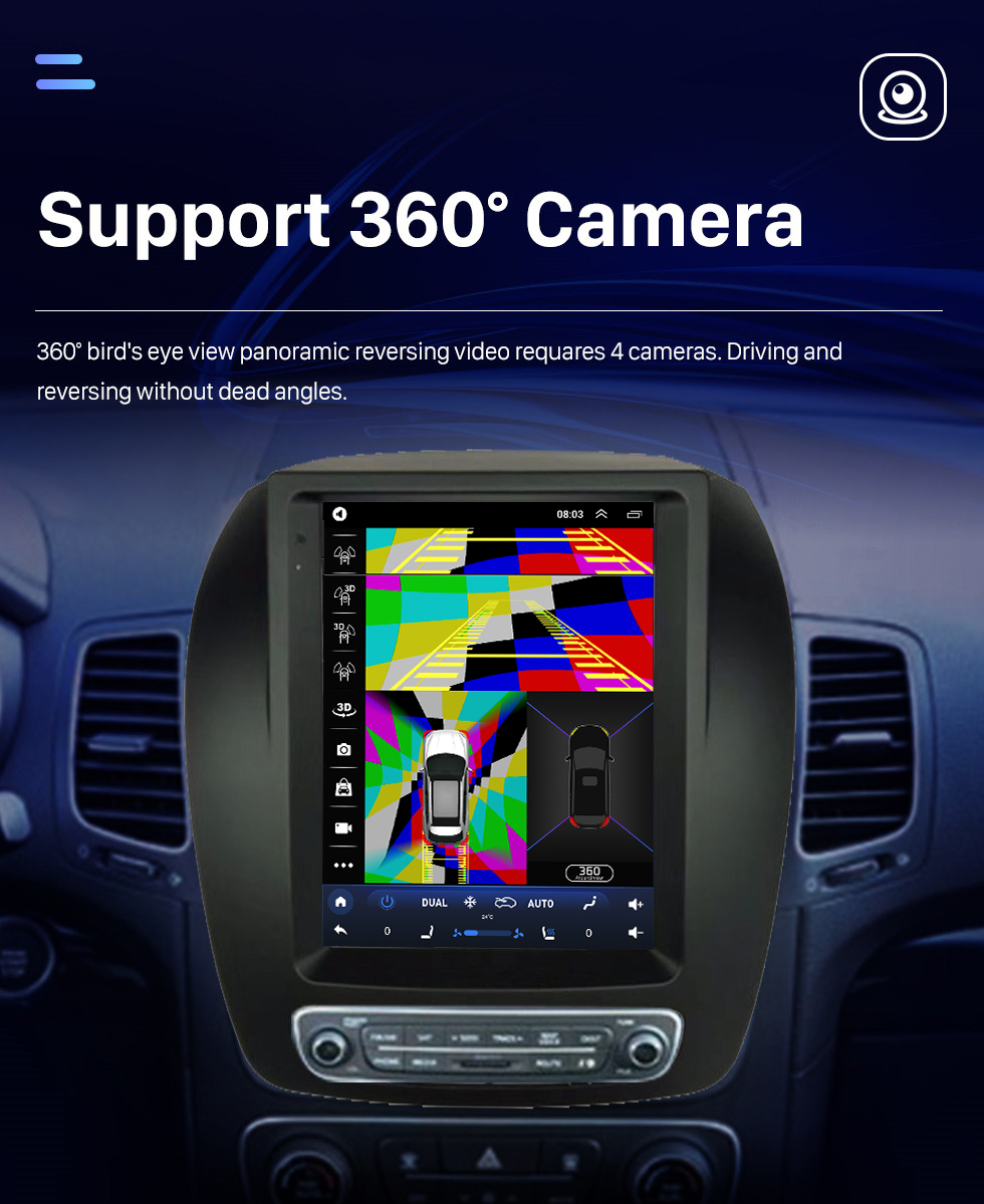 Seicane HD-Touchscreen für 2013-2014 Hyundai Sorento High Version Android 10.0 9,7-Zoll-GPS-Navigationsradio Bluetooth WIFI Carplay-Unterstützung OBD2-Rückfahrkamera