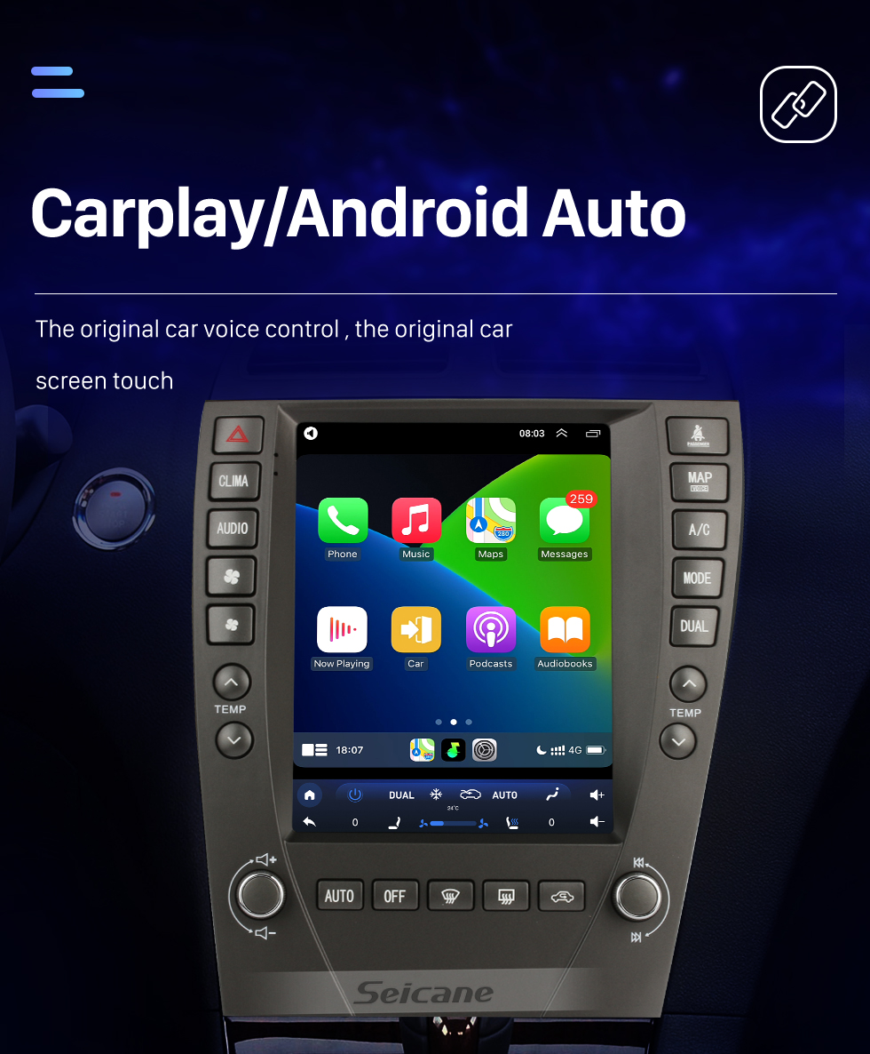 Seicane Android 10.0 OEM 9,7 Zoll für 2009 2010-2012 TOYOTA LEXUS ES HD Touchscreen-Radio Bluetooth GPS-Navigationsstereo mit WIFI USB FM Musikunterstützung DVR OBD2 Rückfahrkamera