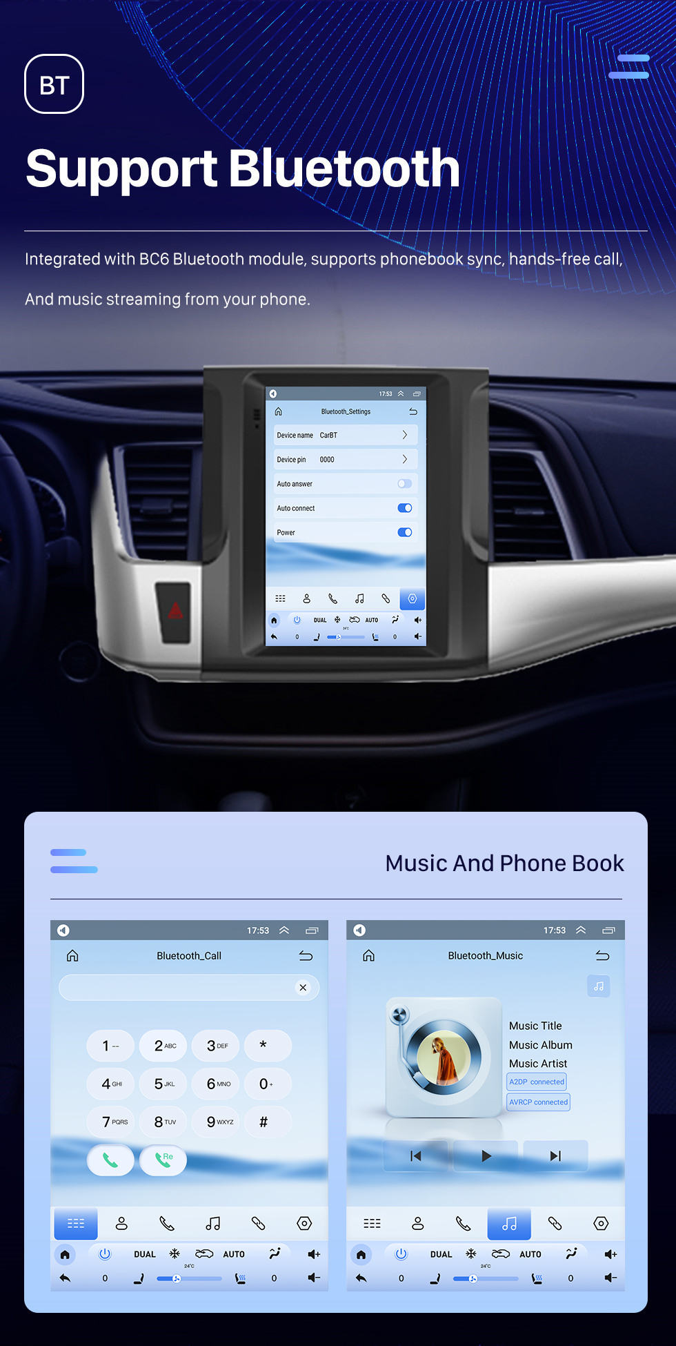 Seicane Android 10.Tesla Touch screen for 2015-2018 Toyota Highlander Radio with GPS Navigation System Bluetooth built-in Carplay Android auto Seicane Android 10.Tesla Touch screen for 2015-2018 Toyota Highlander Radio with GPS Navigation System Bluetooth built-in Carplay Android auto
