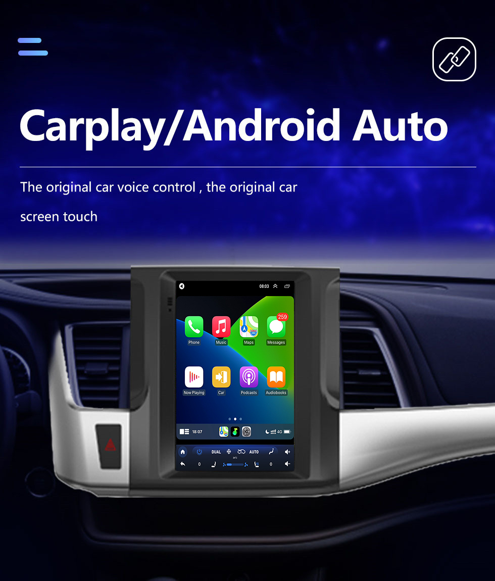 Seicane Android 10.Tesla Touch screen for 2015-2018 Toyota Highlander Radio with GPS Navigation System Bluetooth built-in Carplay Android auto Seicane Android 10.Tesla Touch screen for 2015-2018 Toyota Highlander Radio with GPS Navigation System Bluetooth built-in Carplay Android auto