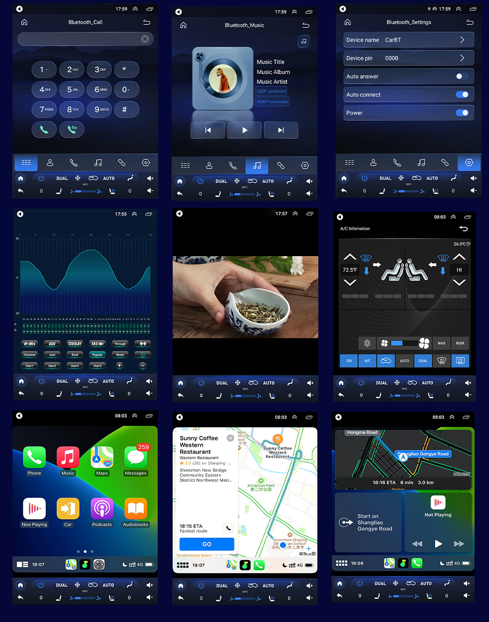 Seicane Android 10.0 9.7 polegadas para 2006-2012 TOYOTA COROLLA Rádio com HD Touchscreen Sistema de Navegação GPS Suporte Bluetooth Carplay TPMS