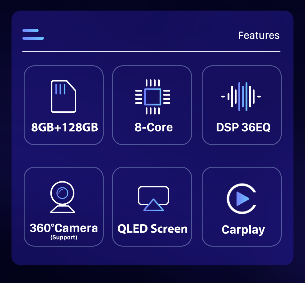 Seicane Android 10.0 9,7 pouces pour 2006-2012 TOYOTA COROLLA Radio avec système de navigation GPS à écran tactile HD Prise en charge Bluetooth Carplay TPMS