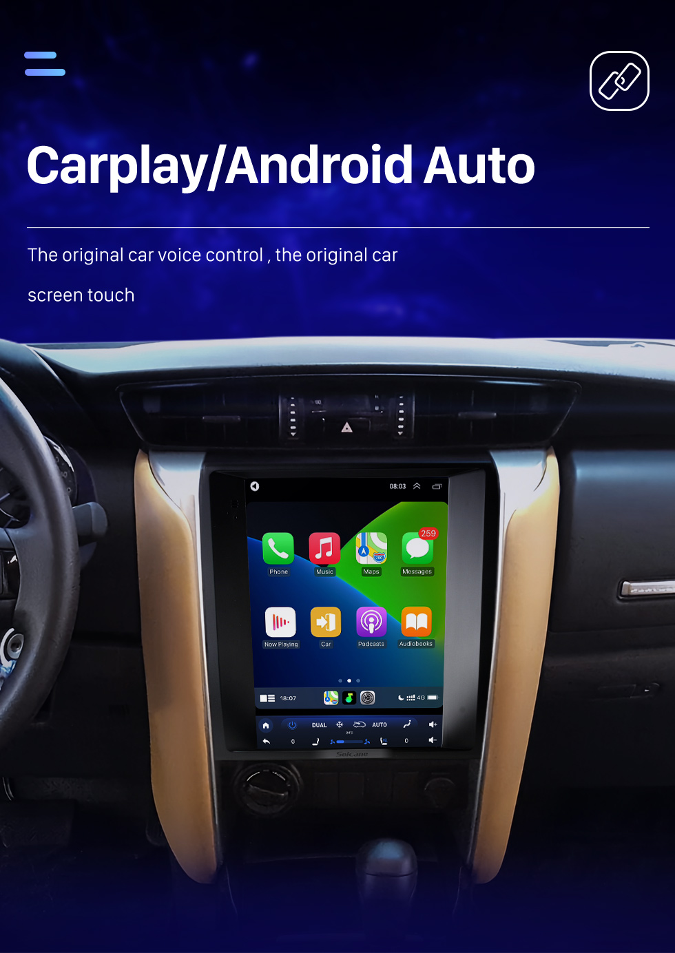 Seicane Tela sensível ao toque hd para 2014-2018 toyota fortuner rádio android 10.0 9.7 polegadas sistema de navegação gps com bluetooth usb suporte tv digital carplay Seicane Tela sensível ao toque hd para 2014-2018 toyota fortuner rádio android 10.0 9.7 polegadas sistema de navegação gps com bluetooth usb suporte tv digital carplay