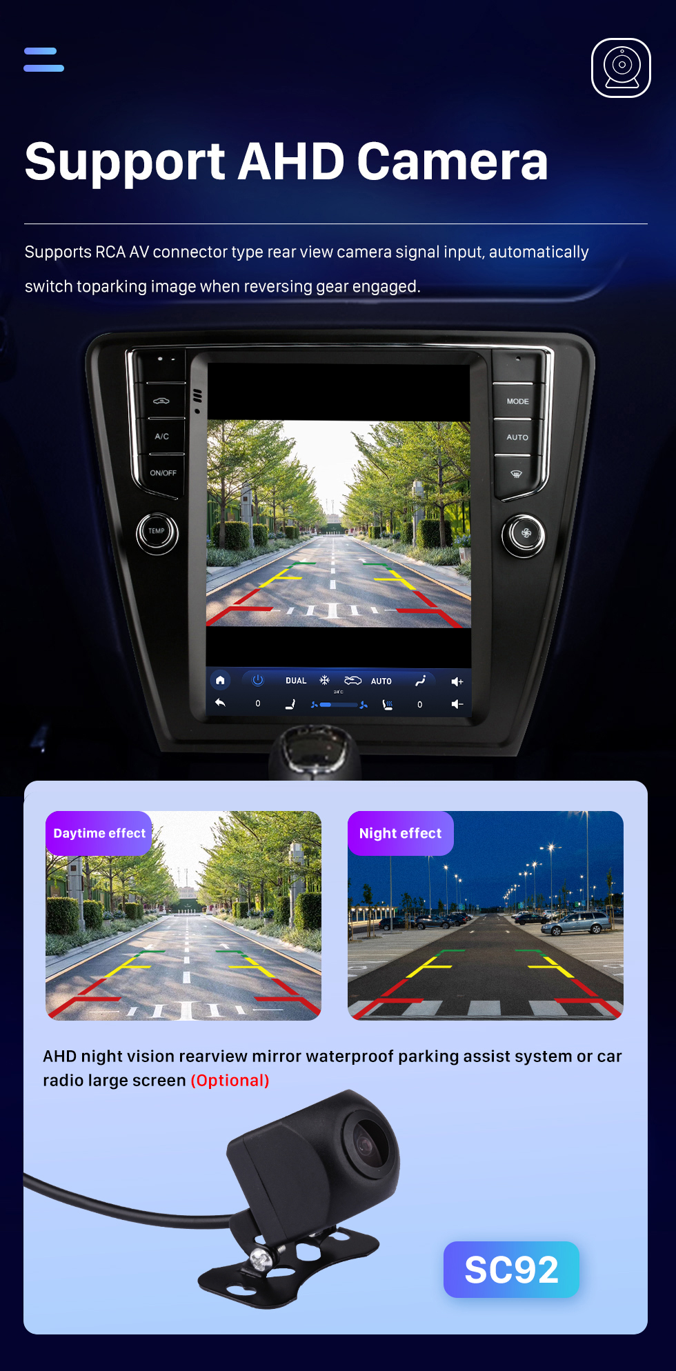 Seicane Für 2016-2018 SKODA OCTAVIA Radio 9,7 Zoll Android 10.0 GPS-Navigation mit HD Touchscreen Bluetooth-Unterstützung Carplay Rückfahrkamera
